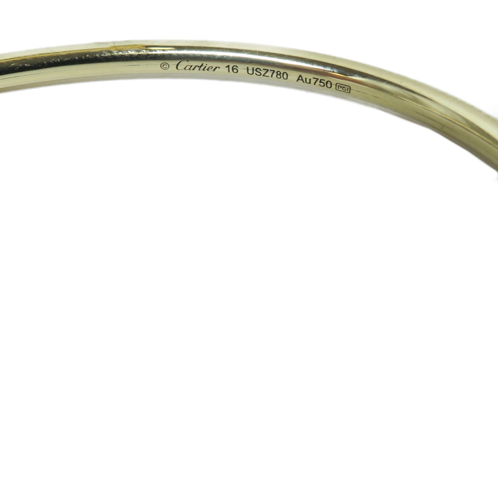 CARTIER 18K黃金Just Un Clou手鐲金色