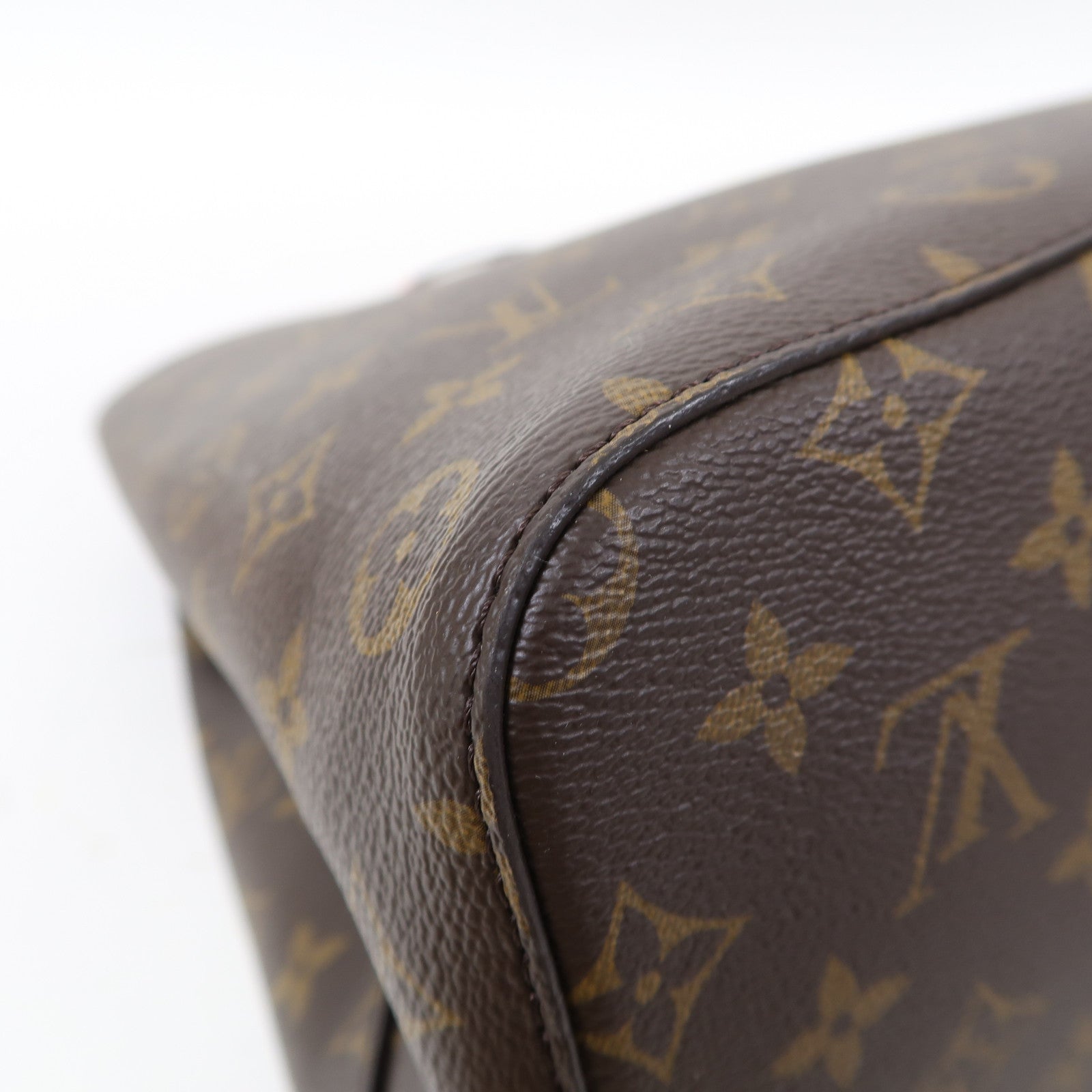 LOUIS VUITTON Monogram Neo Noe MM金扣肩背袋啡色/紅色