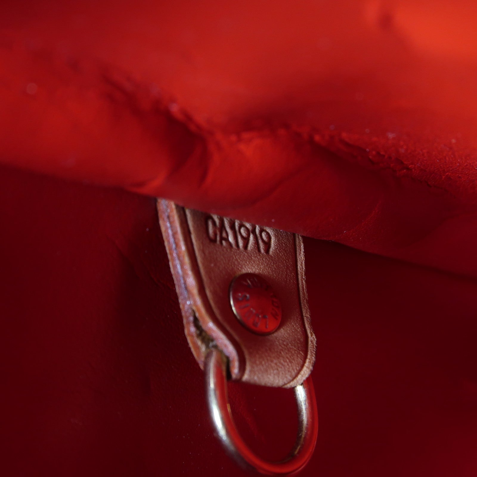 LOUIS VUITTON 【激減優惠】Monogram Vernis Houston金扣手挽袋紅色