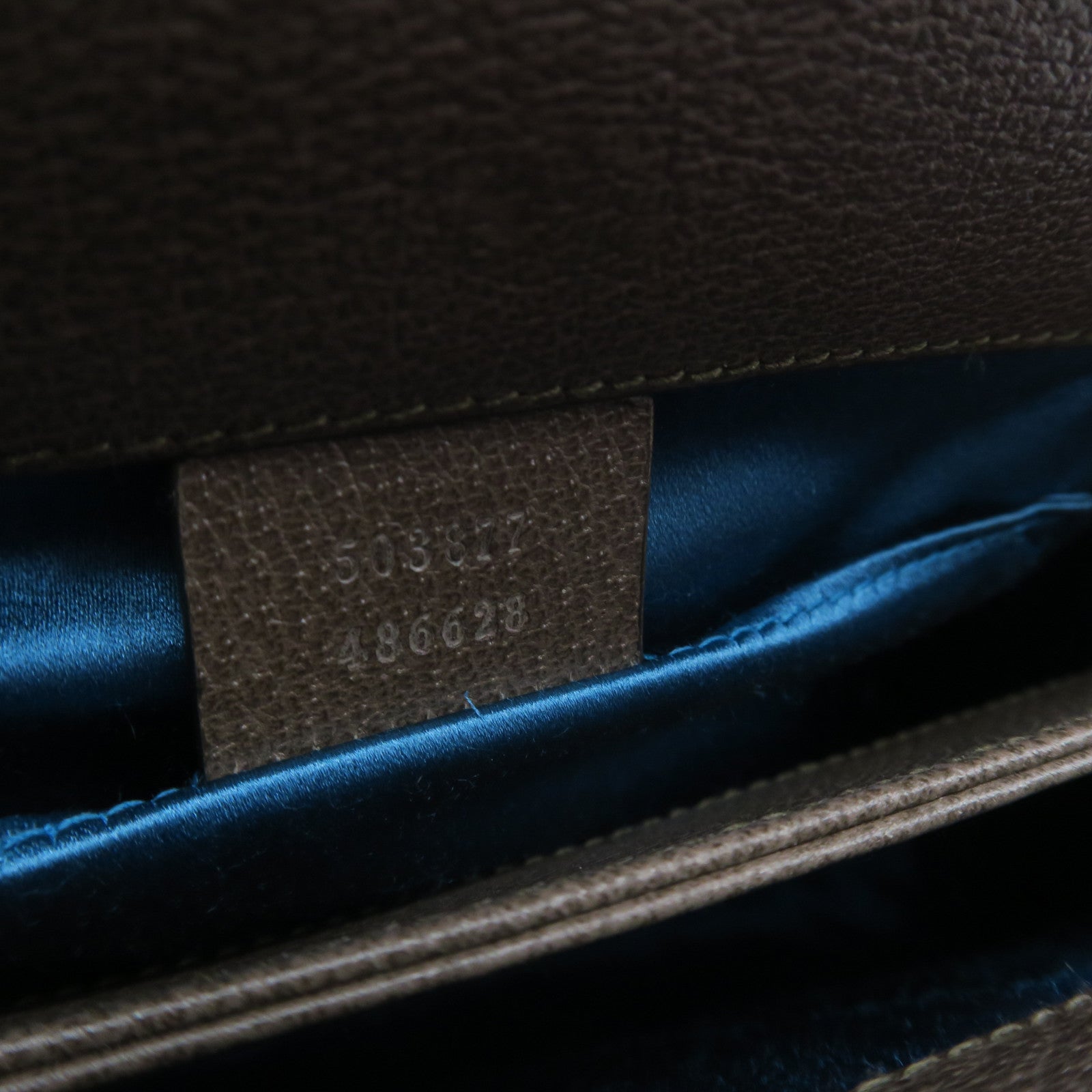 GUCCI 塗層帆布Ophidia金扣鏈帶肩背袋啡色