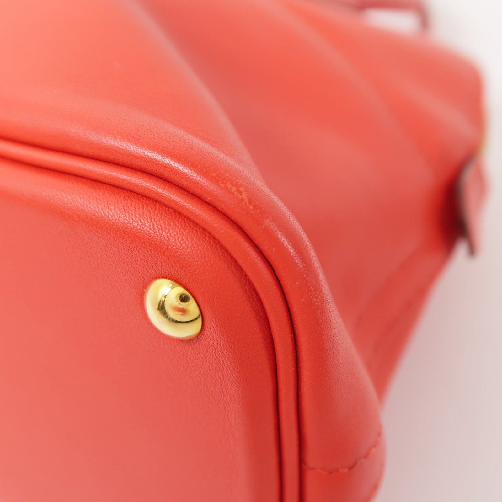 HERMES GHW Bolide 27 2 Way Shoulder Bag Handbag Swift Leather Rouge Tomate/Red