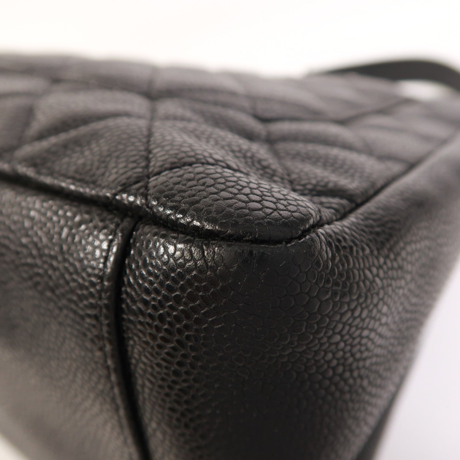 CHANEL 牛皮皮革GST Grand Shopping Tote Bag銀扣鏈帶肩背袋