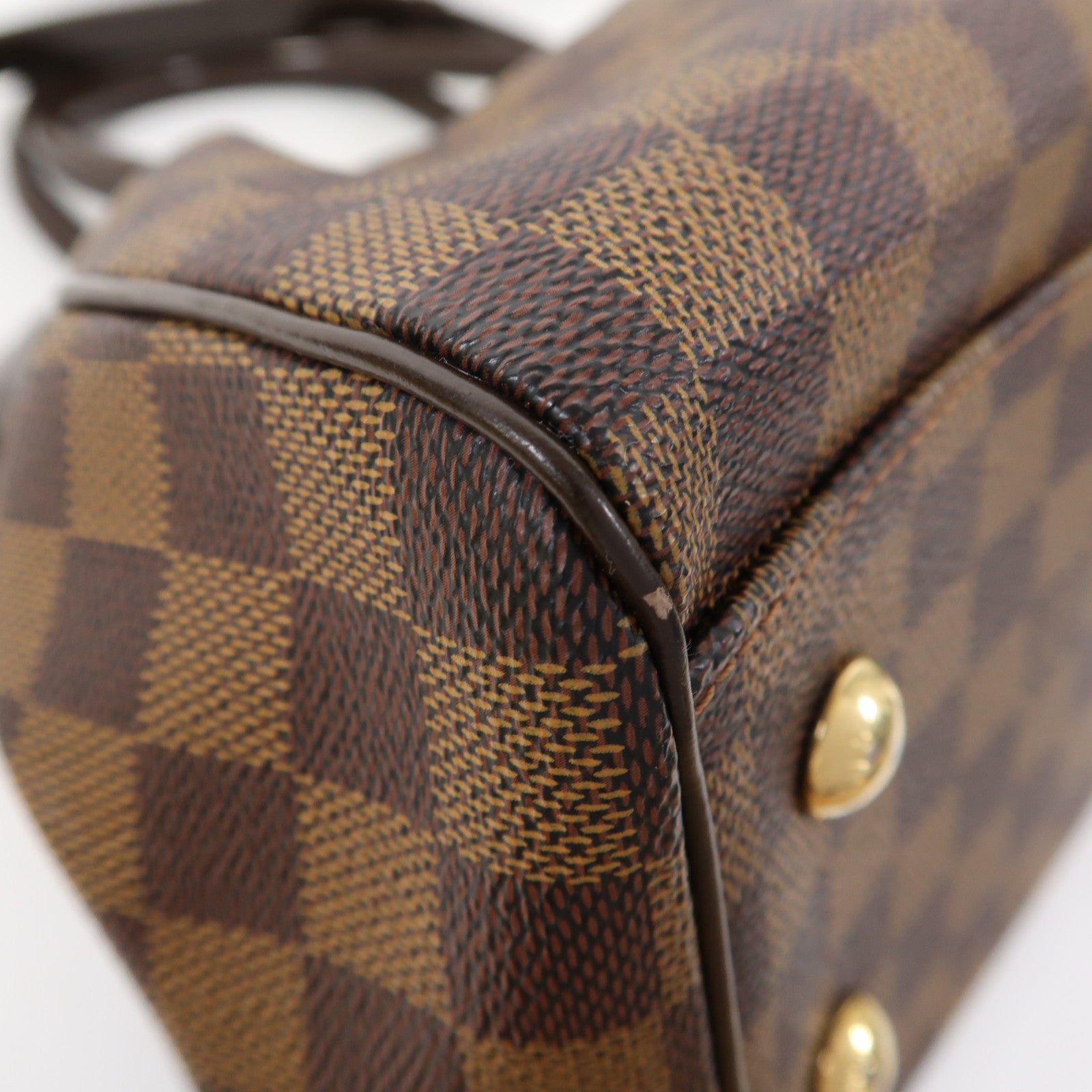 LOUIS VUITTON 【激減優惠】Damier Ebene Trevi PM金扣手挽肩背兩用袋啡色
