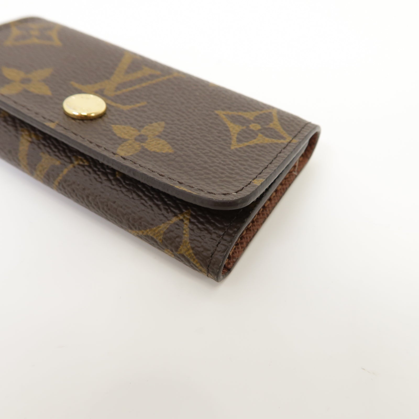 LOUIS VUITTON Monogram Key Holder金扣鑰匙套啡色