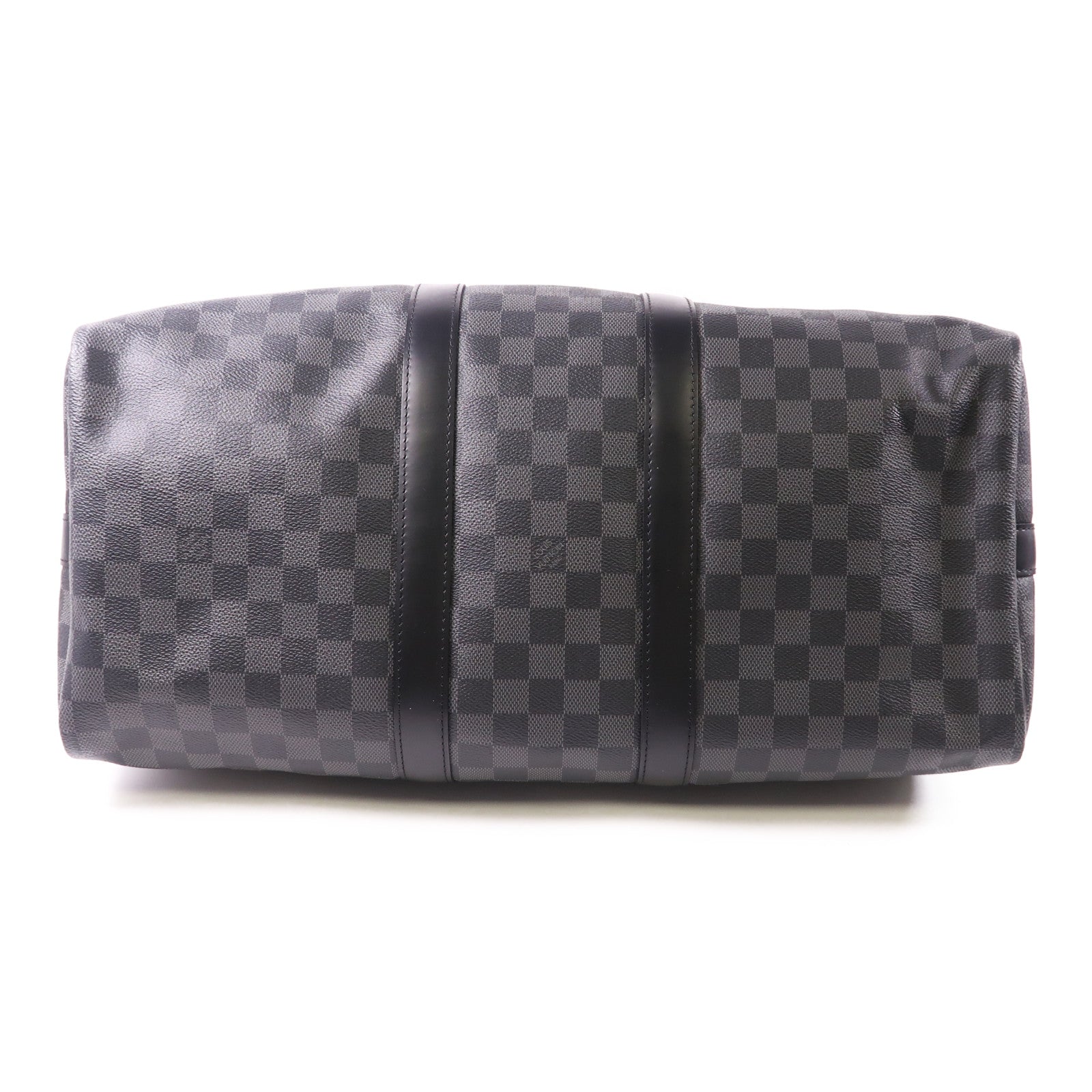 LOUIS VUITTON Damier Graphite Keepall 45 Bandouliere銀扣手挽肩背兩用袋