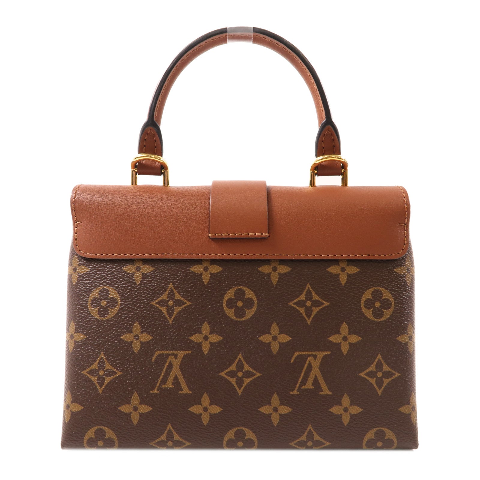 LOUIS VUITTON Monogram Locky BB金扣手挽肩背兩用袋棕色
