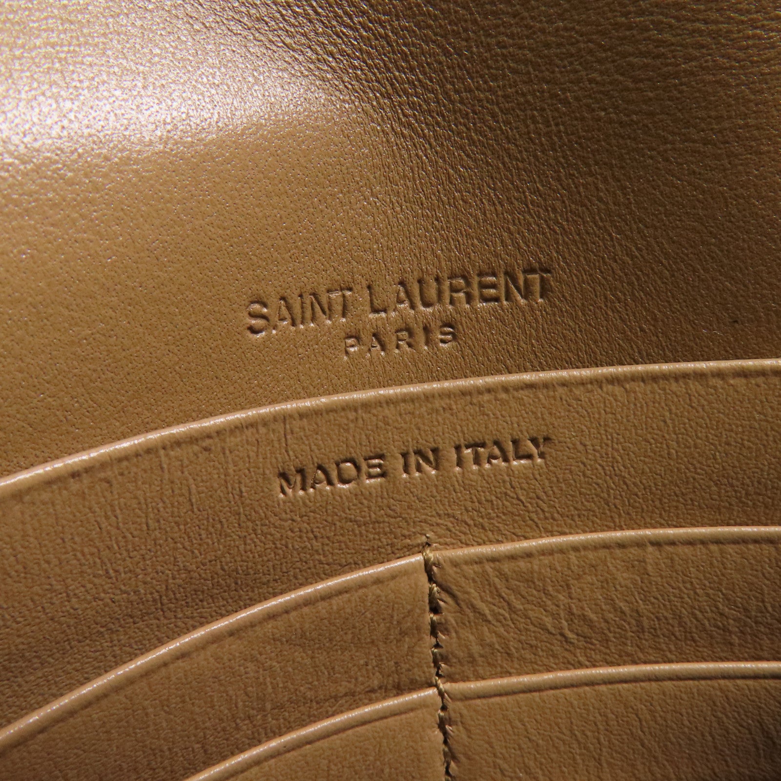 SAINT LAURENT 牛皮皮革Letter Large Wallet金扣長錢包