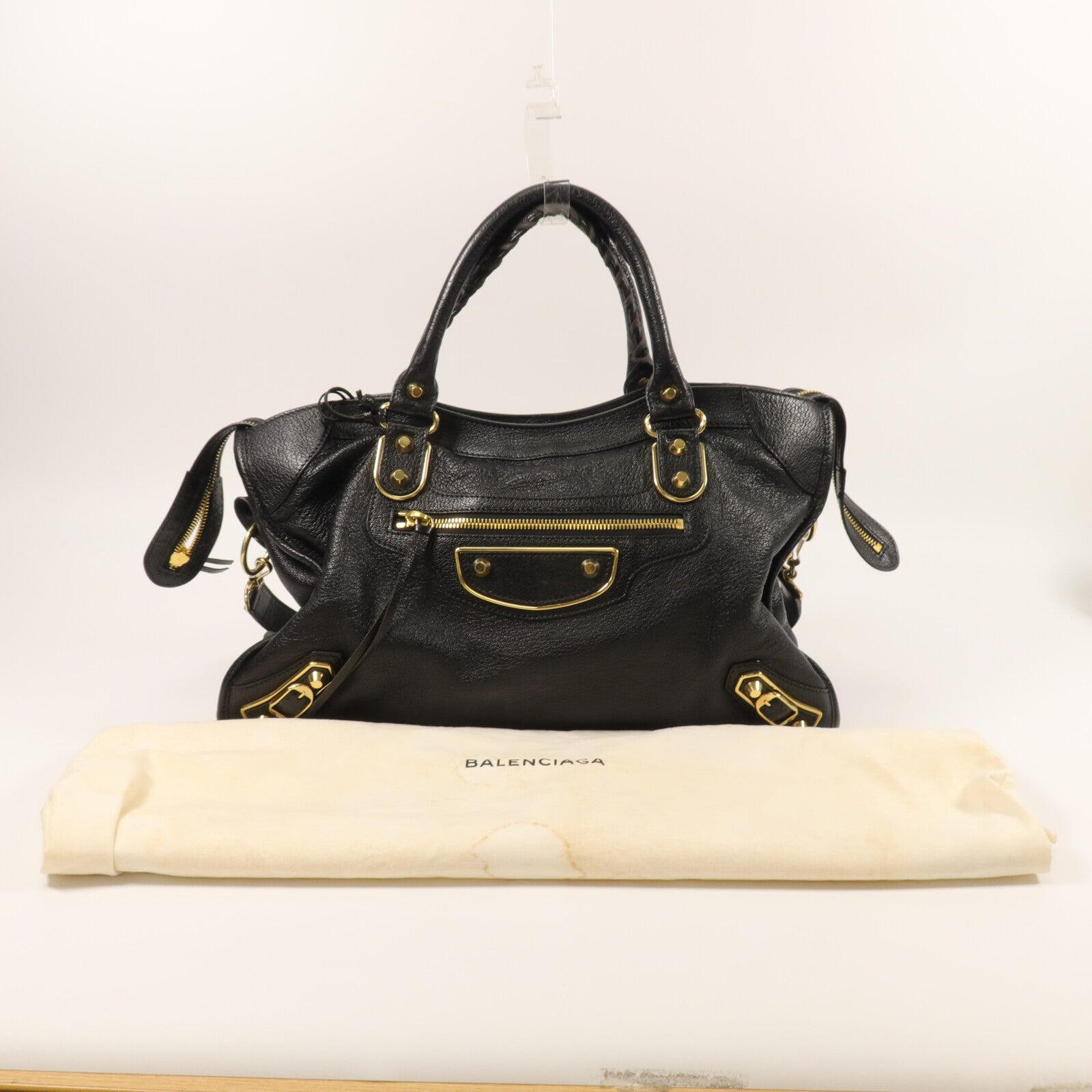 BALENCIAGA 牛皮皮革Metallic Edge City手挽肩背兩用袋