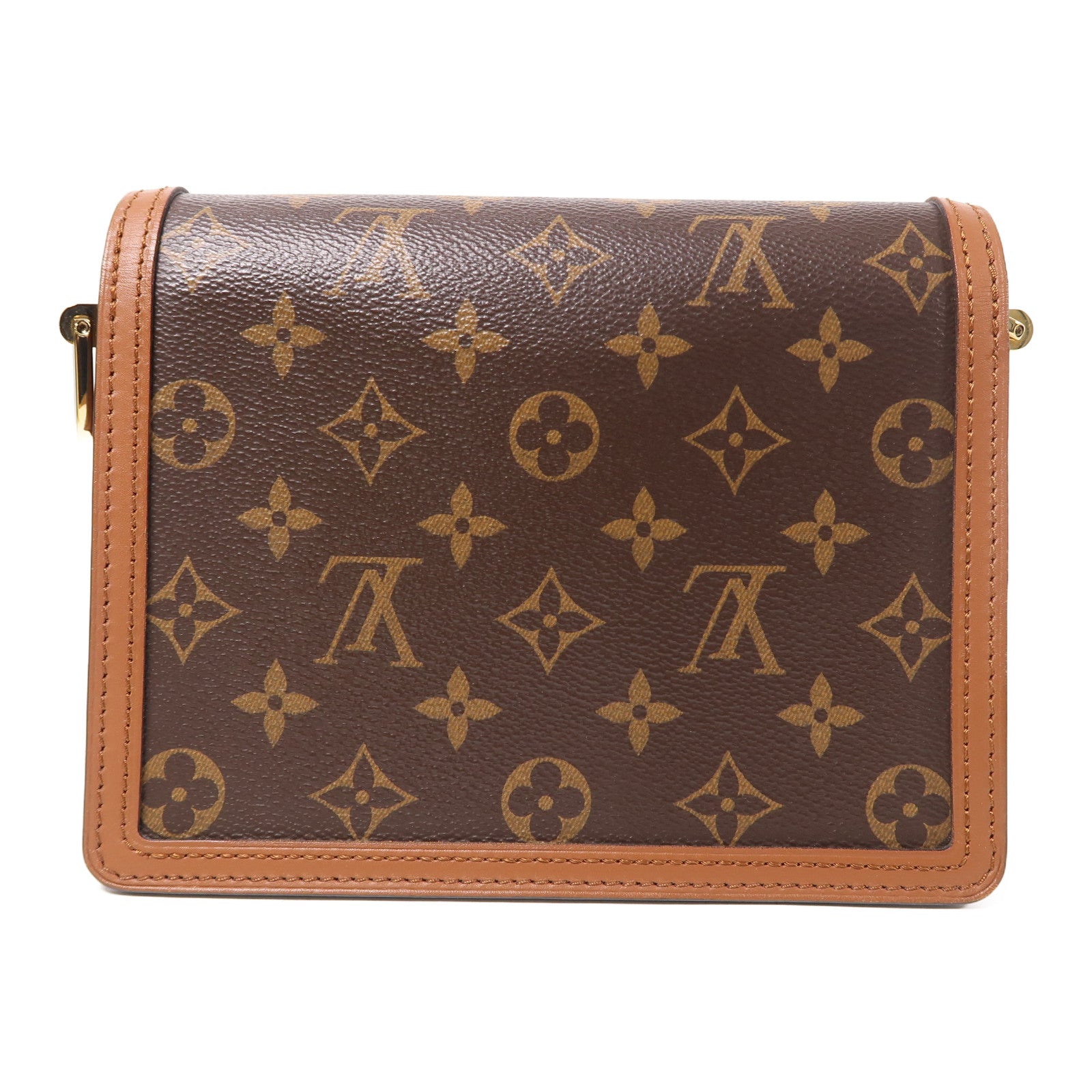 LOUIS VUITTON 【激減優惠】Monogram Reverse Mini Dauphine金扣肩背袋啡色