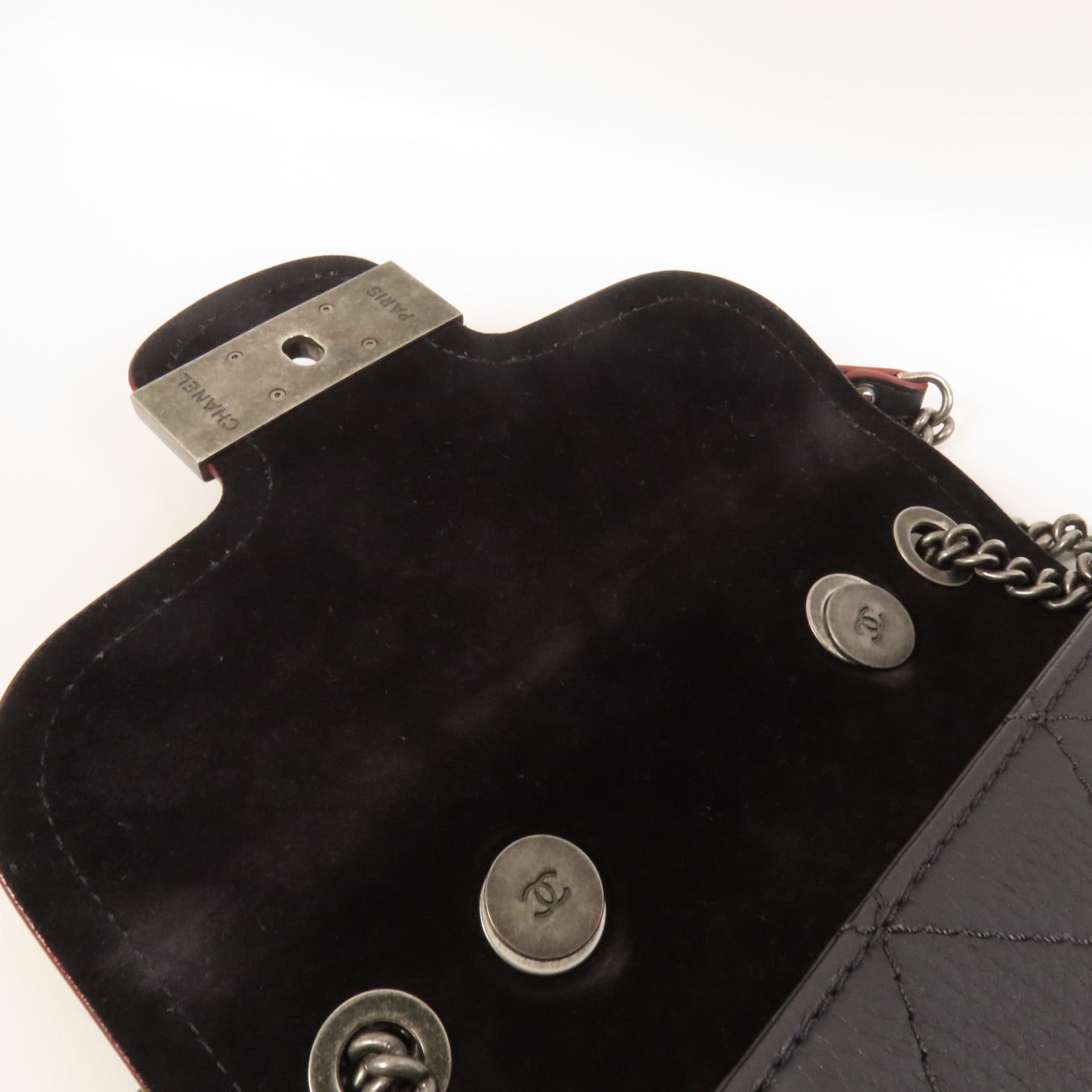 CHANEL 牛皮皮革2 Way Shoulder銀扣手挽肩背兩用袋