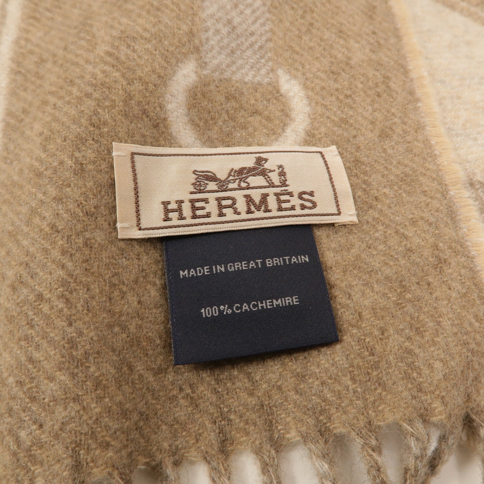 HERMES 羊絨Sangles Equestres scarf 170X25cm圍巾