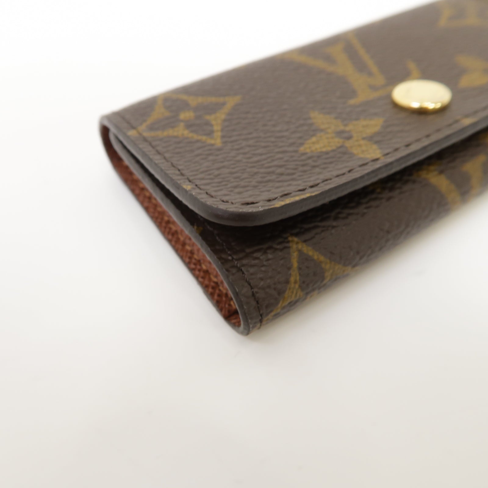 LOUIS VUITTON Monogram Key Holder金扣鑰匙套啡色