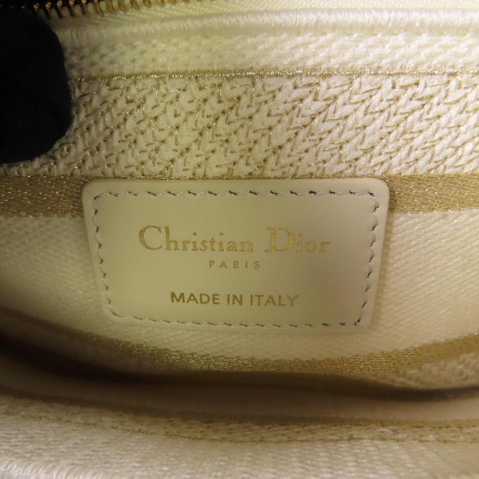 Dior 帆布Lady D-Lite銀扣手挽肩背兩用袋