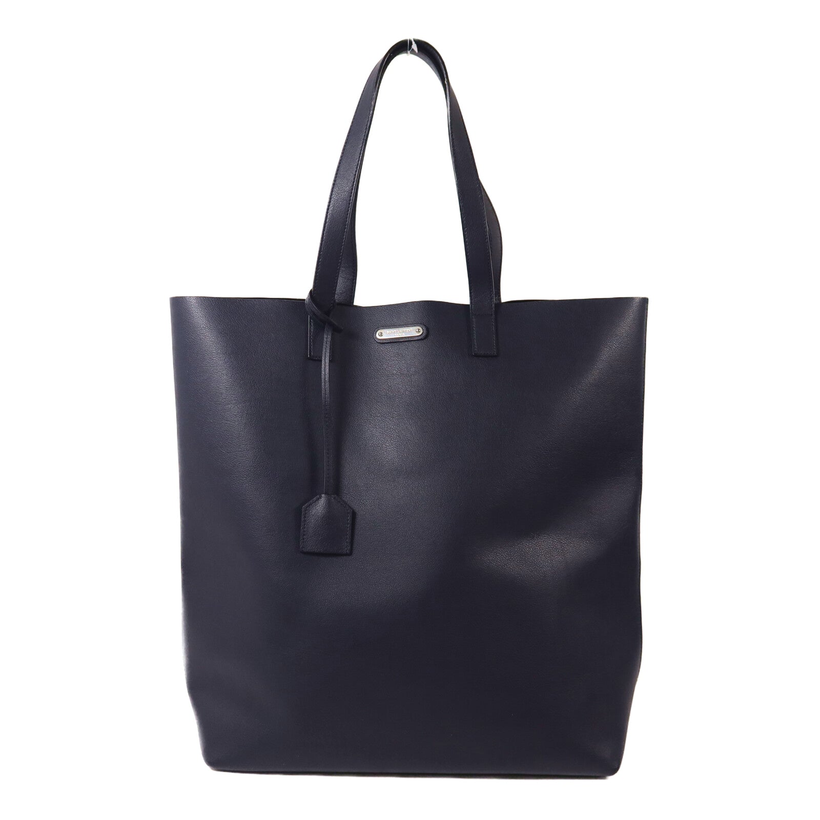 YVES SAINT LAURENT 牛皮皮革Tote Bag銀扣手挽袋
