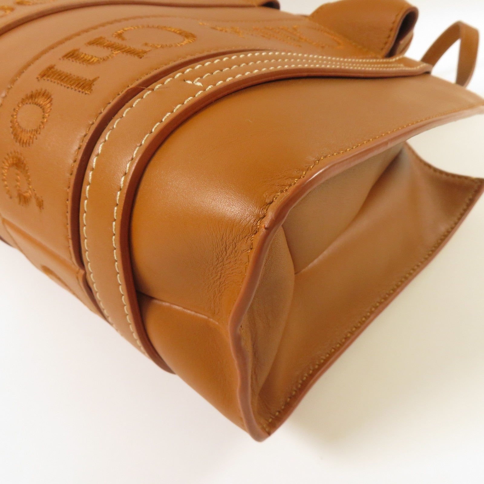 Chloe **【激減優惠】牛皮皮革Tote Bag金扣手挽肩背兩用袋啡色