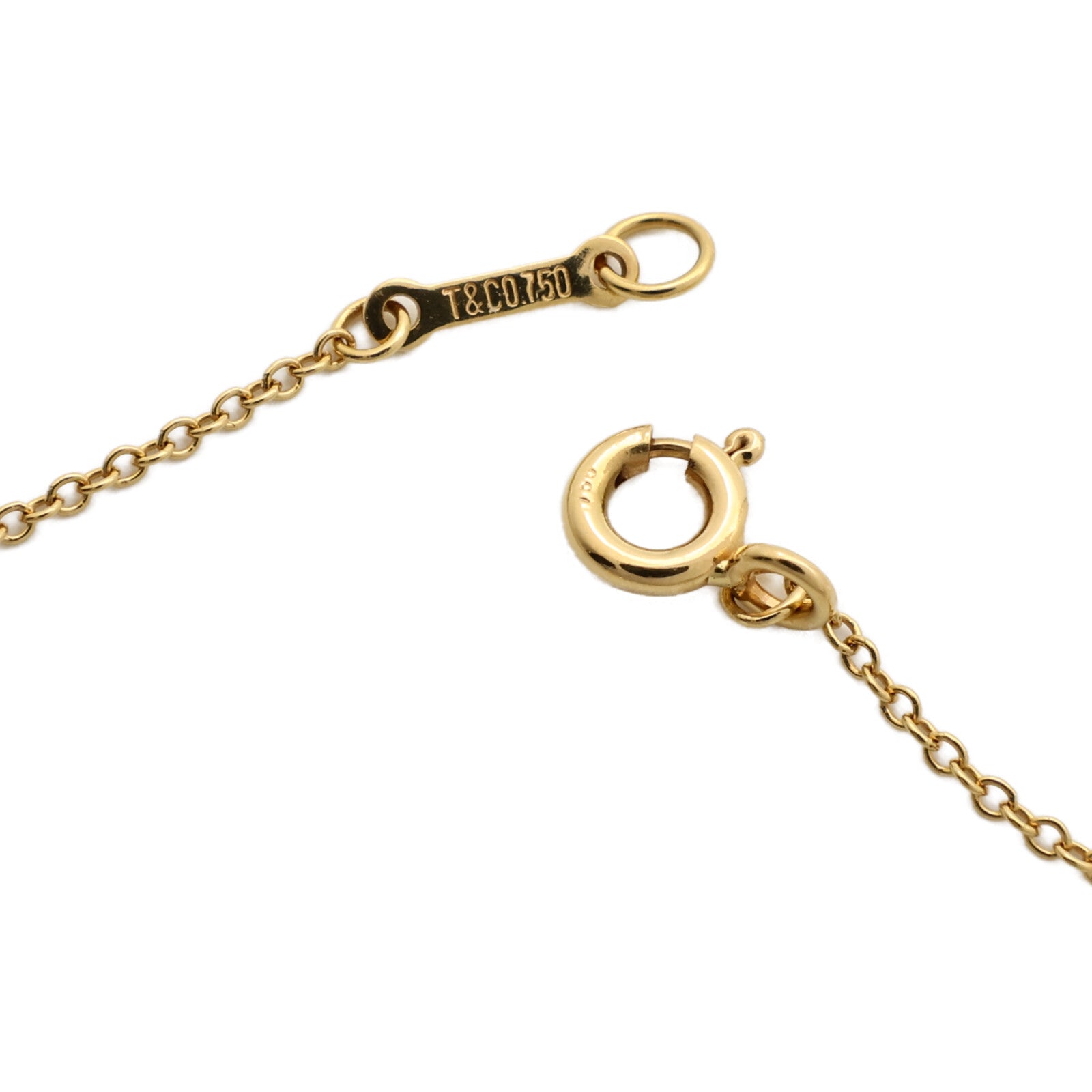 TIFFANY＆CO 18K黃金Elsa Peretti Cross Pendant項鍊