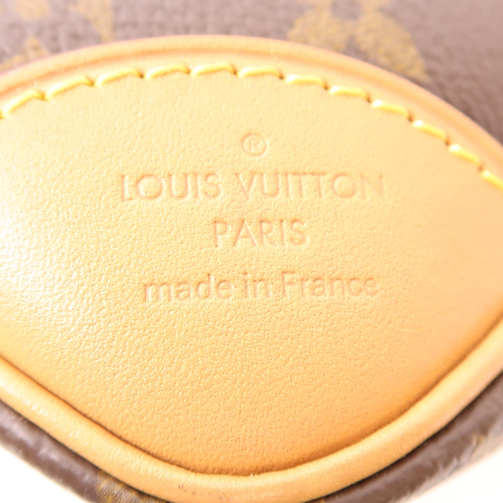 LOUIS VUITTON Monogram Odeon金扣手挽袋棕色