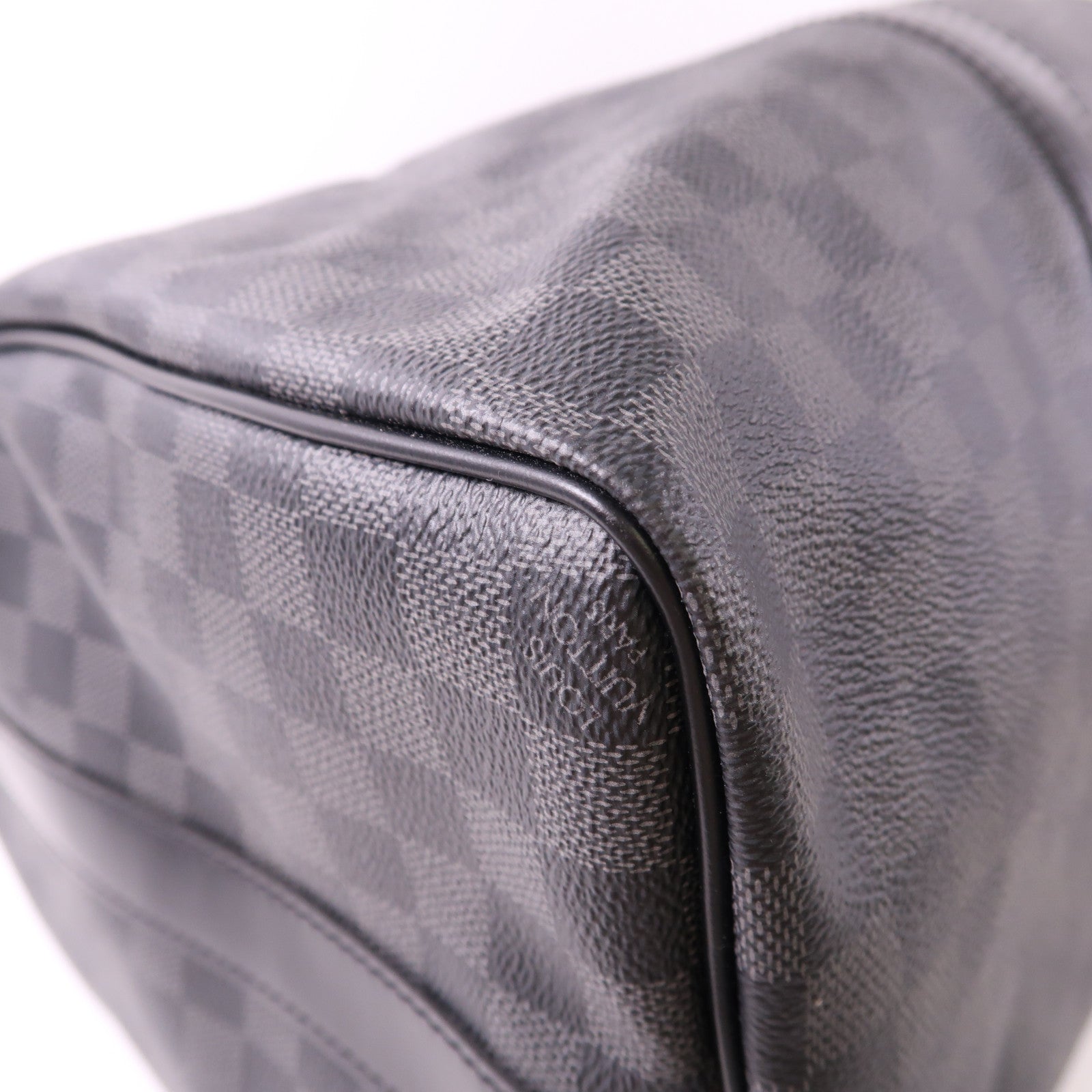 LOUIS VUITTON Damier Graphite Keepall 45 Bandouliere銀扣手挽肩背兩用袋