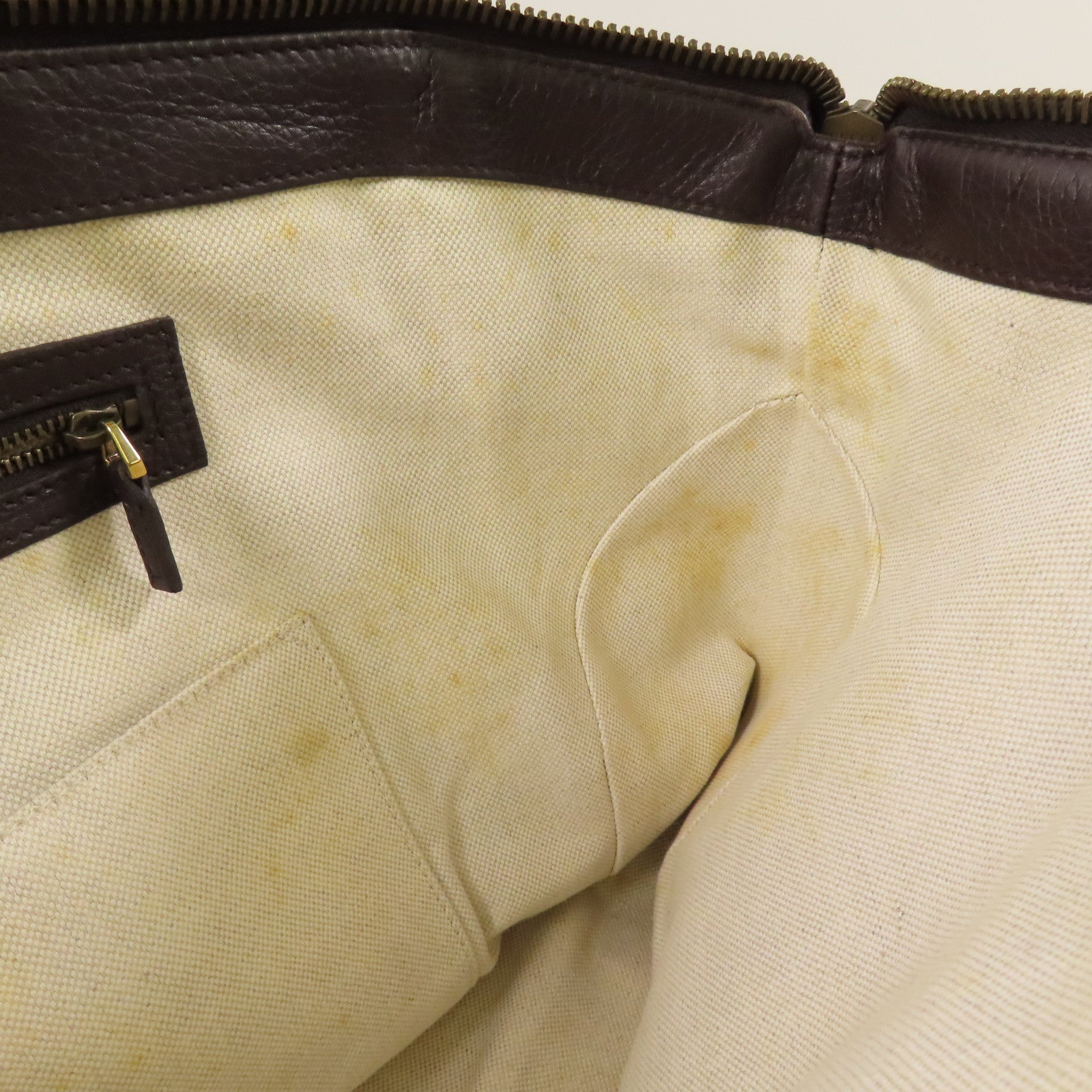 GUCCI 帆布/牛皮皮革Double G Boston Bag金扣波士頓包