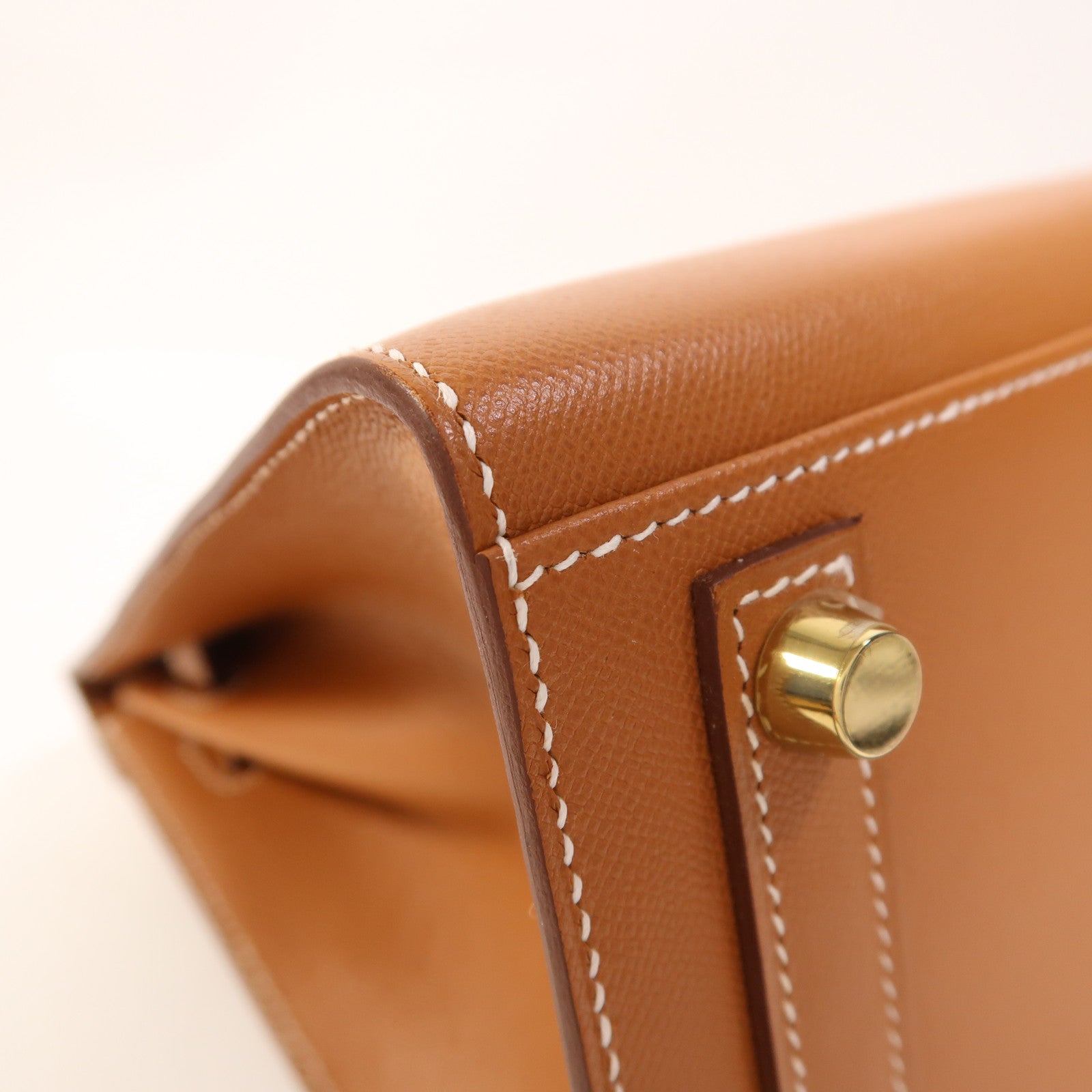 HERMES Madame皮革Birkin 25金扣手挽袋Gold