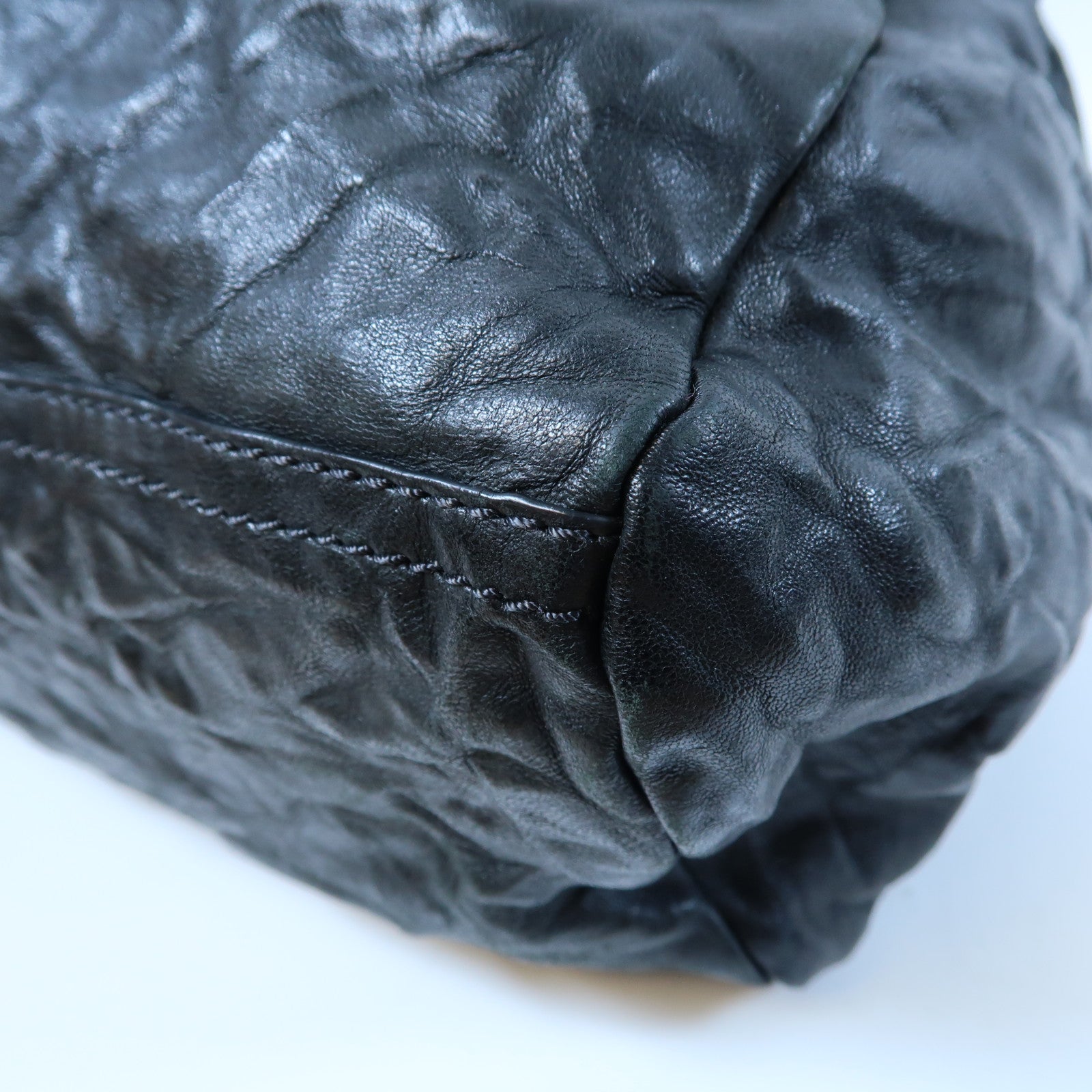 GIVENCHY 【激減優惠】牛皮皮革2 Way Shoulder Bag銀扣手挽肩背兩用袋黑色