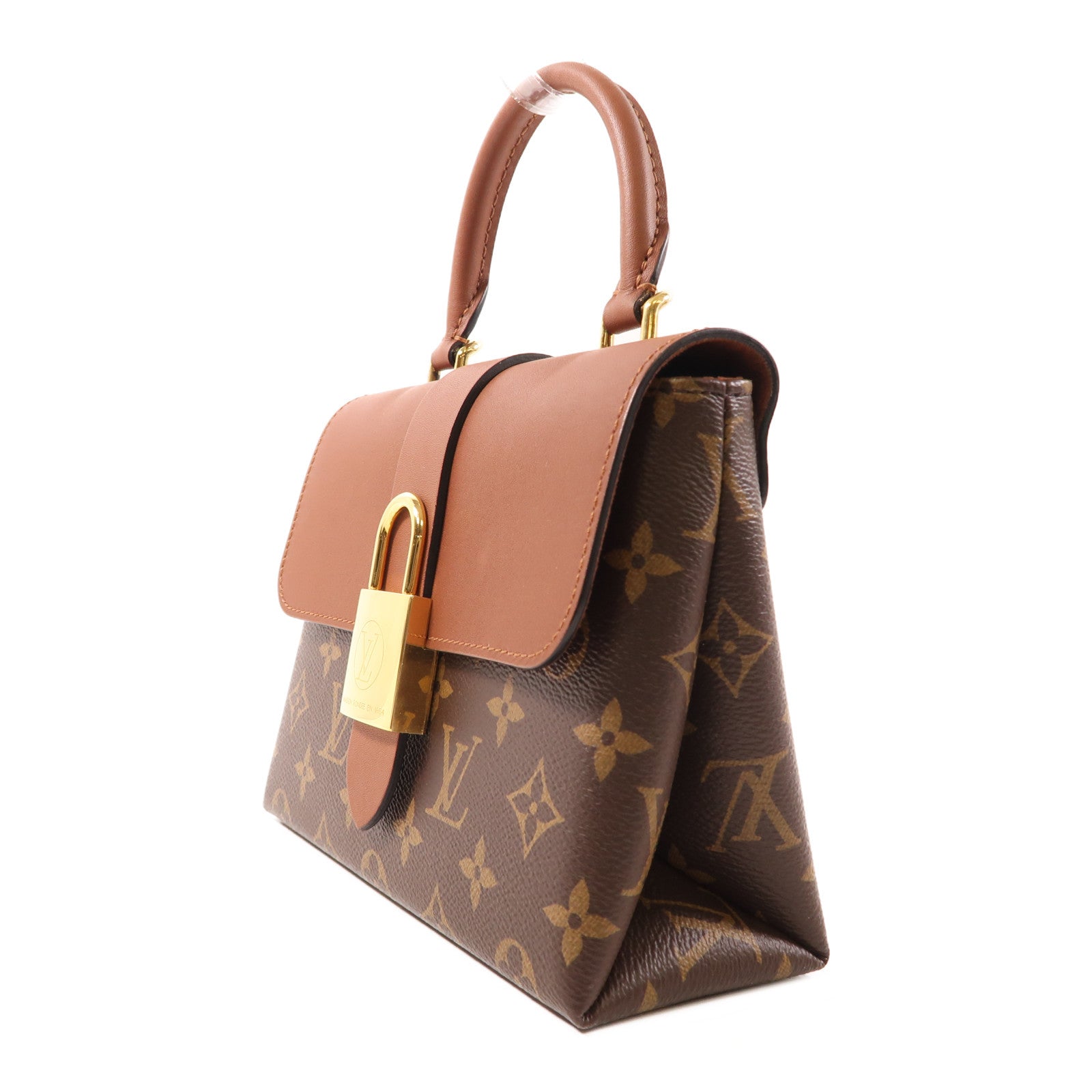 LOUIS VUITTON Monogram Locky BB金扣手挽肩背兩用袋棕色