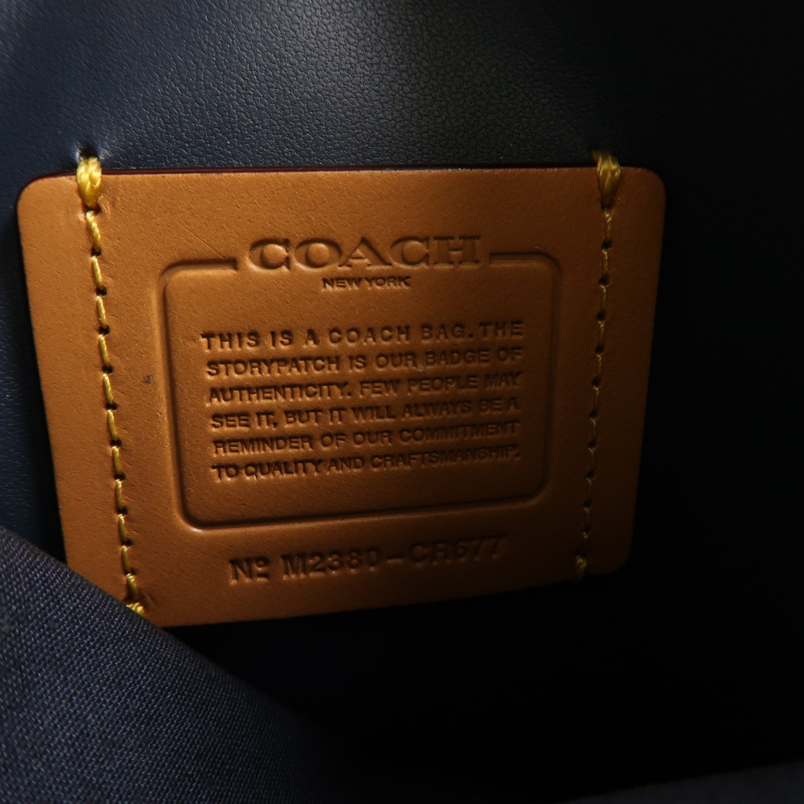 COACH 牛仔布2 Way Shoulder金扣手挽肩背兩用袋