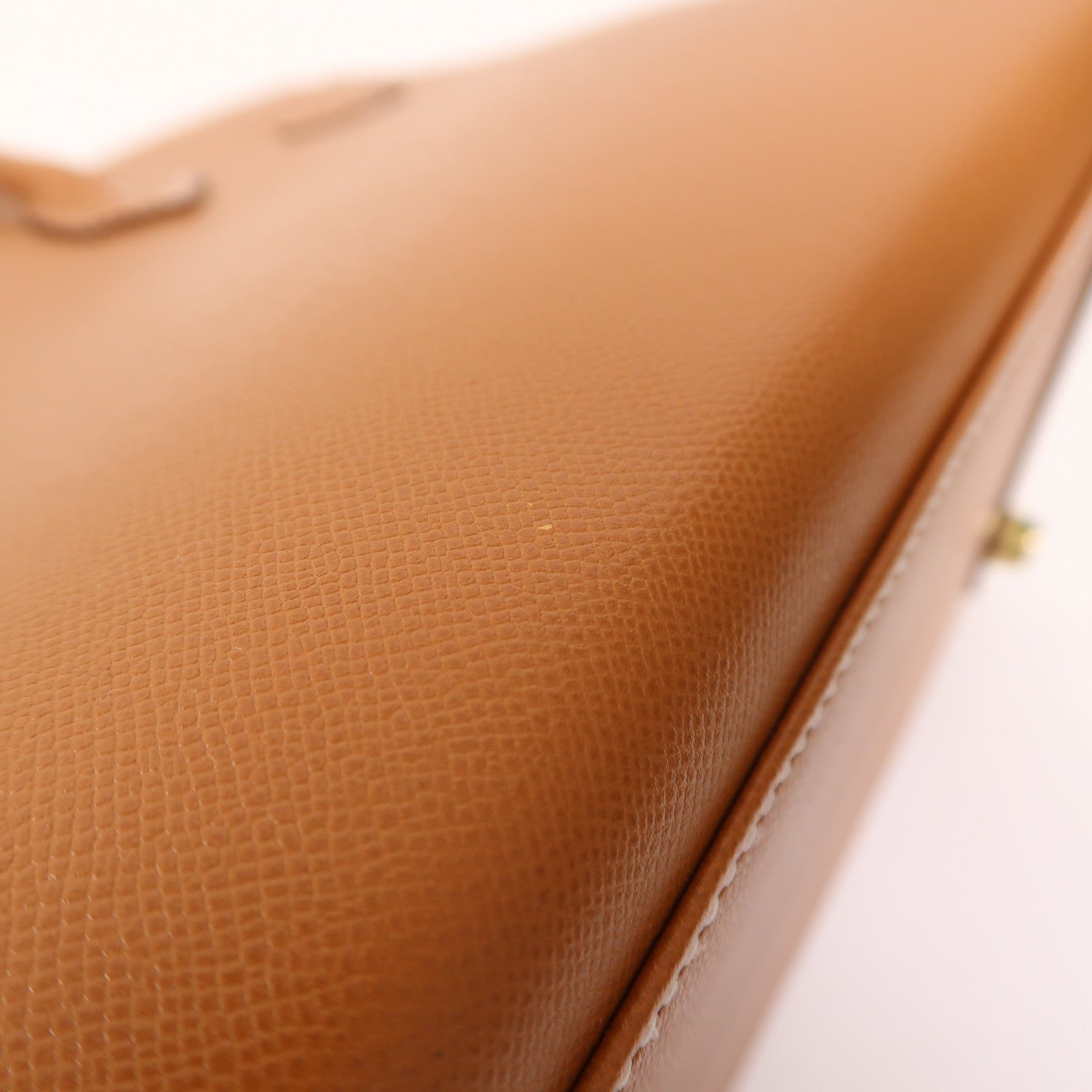 HERMES Madame皮革Birkin 25金扣手挽袋Gold