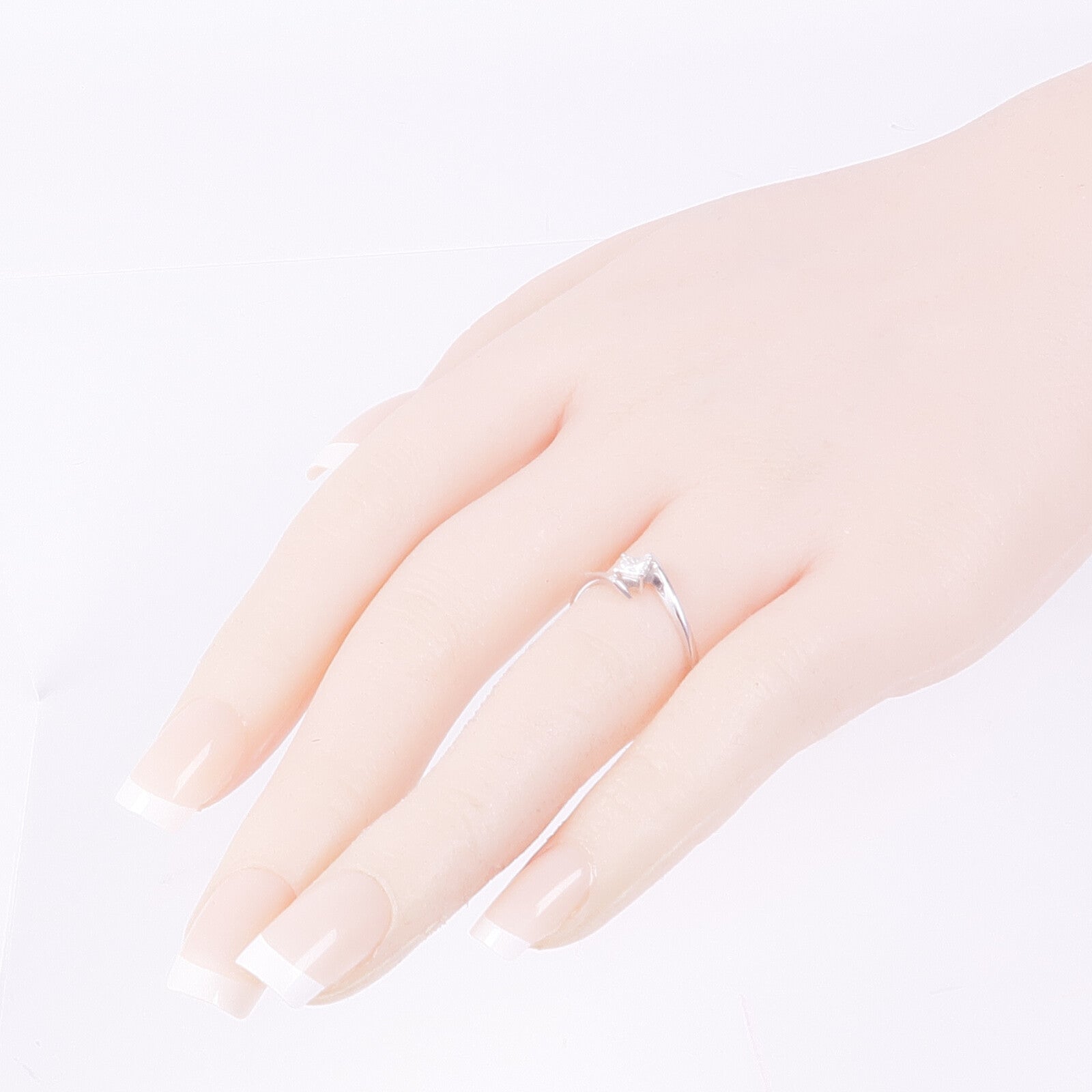 JEWELRY 【激減優惠】18K白金Diamond Ring鑽石戒指US#8