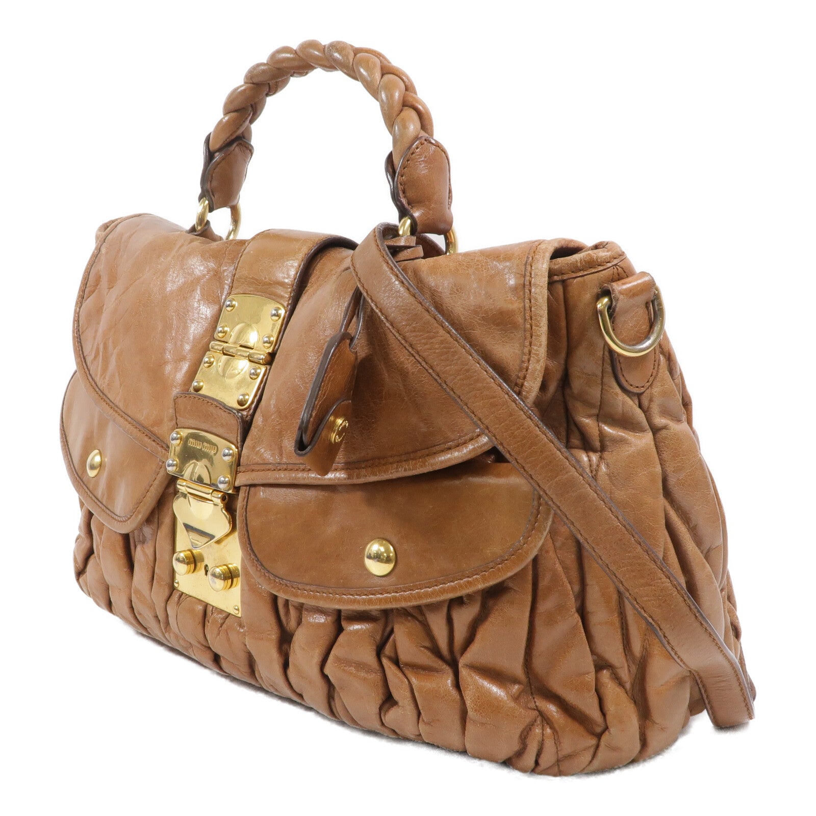 Miu Miu 牛皮皮革Shoulder Bag手挽肩背兩用袋
