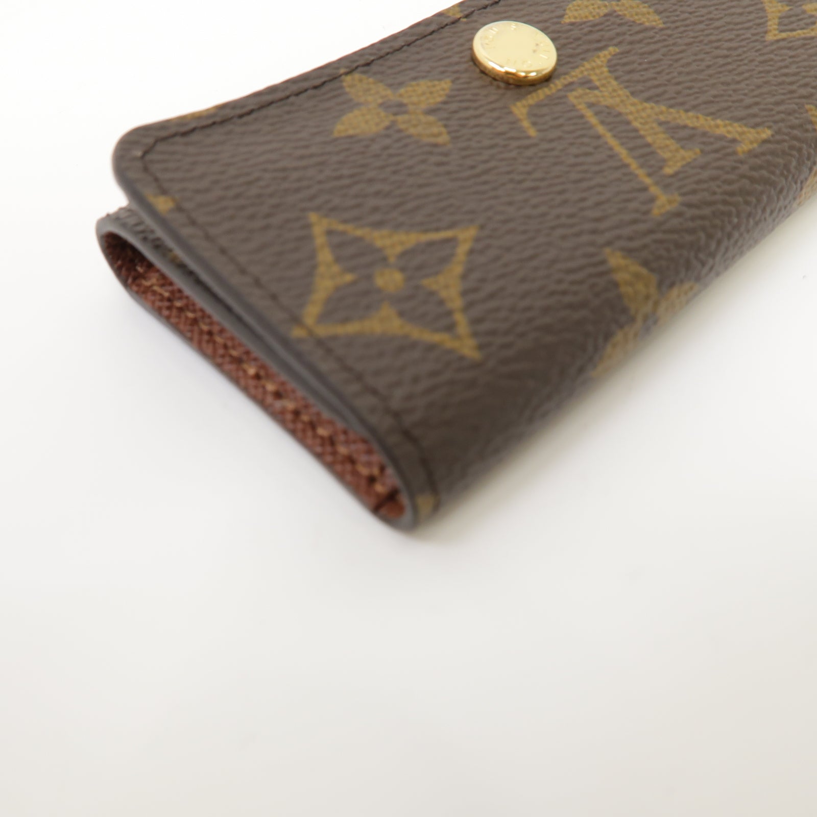 LOUIS VUITTON Monogram Key Holder金扣鑰匙套啡色
