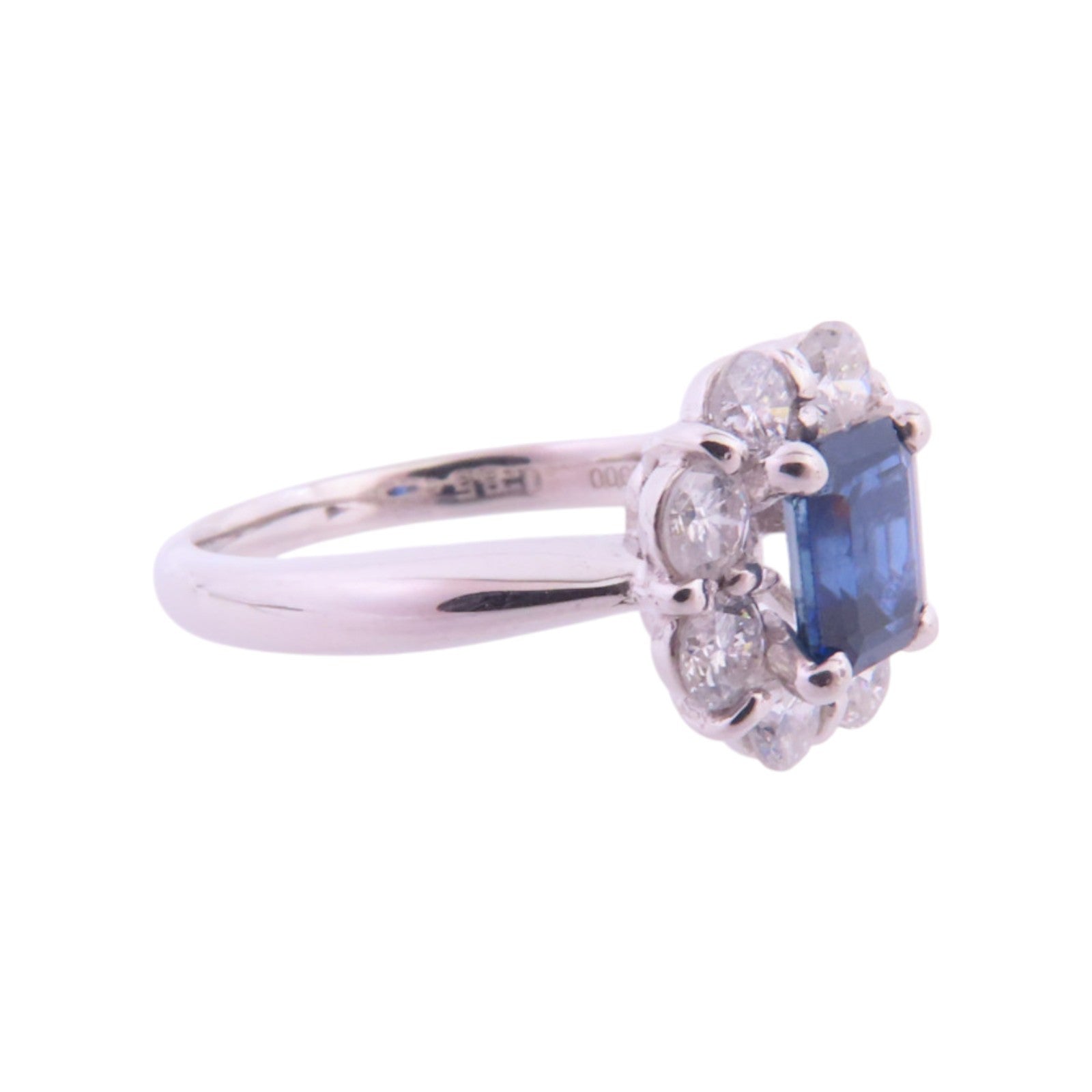 JEWELRY PT900鉑金/藍寶石/鑽石Sapphire Diamond Ring戒指US#4.75