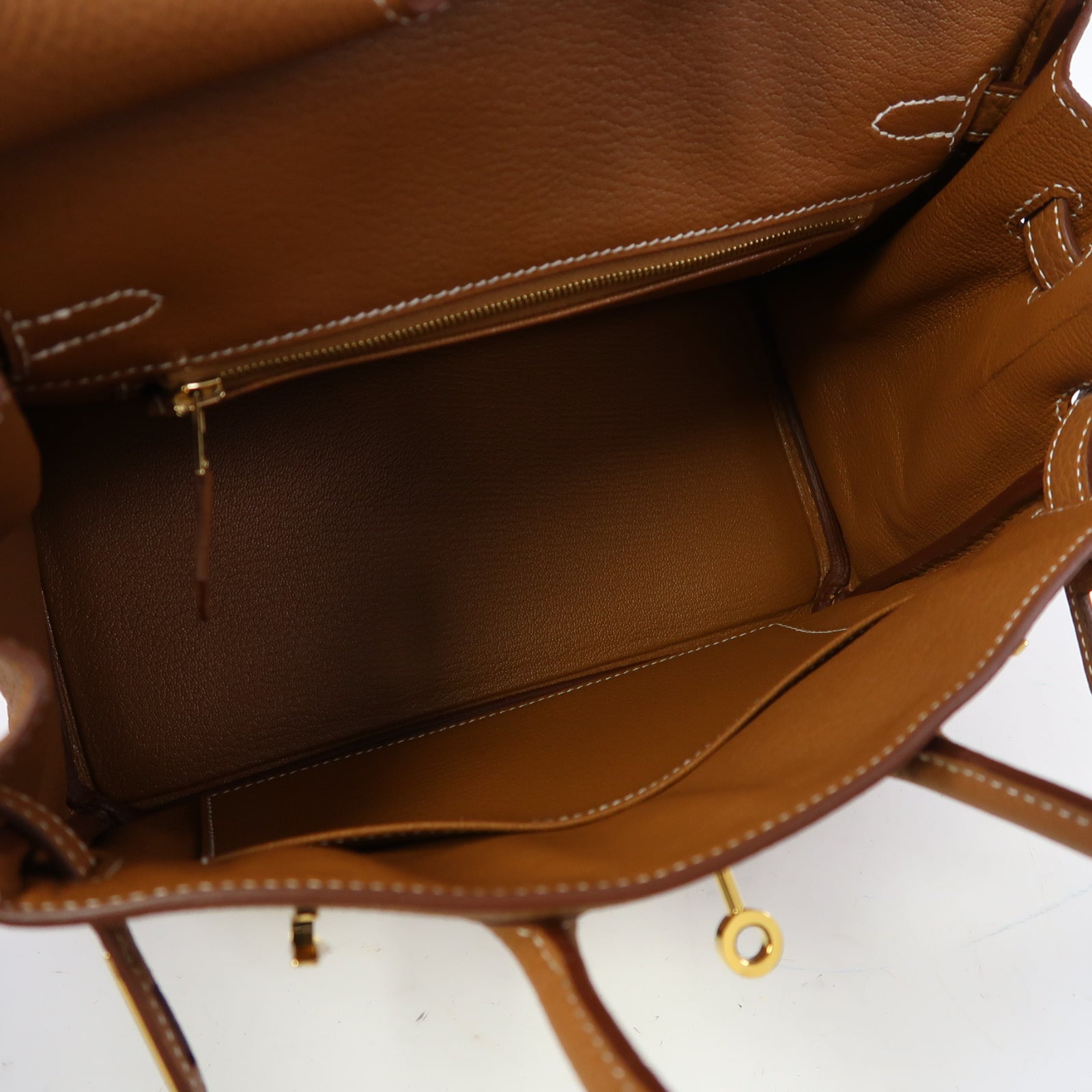 HERMES Togo皮革Birkin 25金扣手挽袋經典駝色
