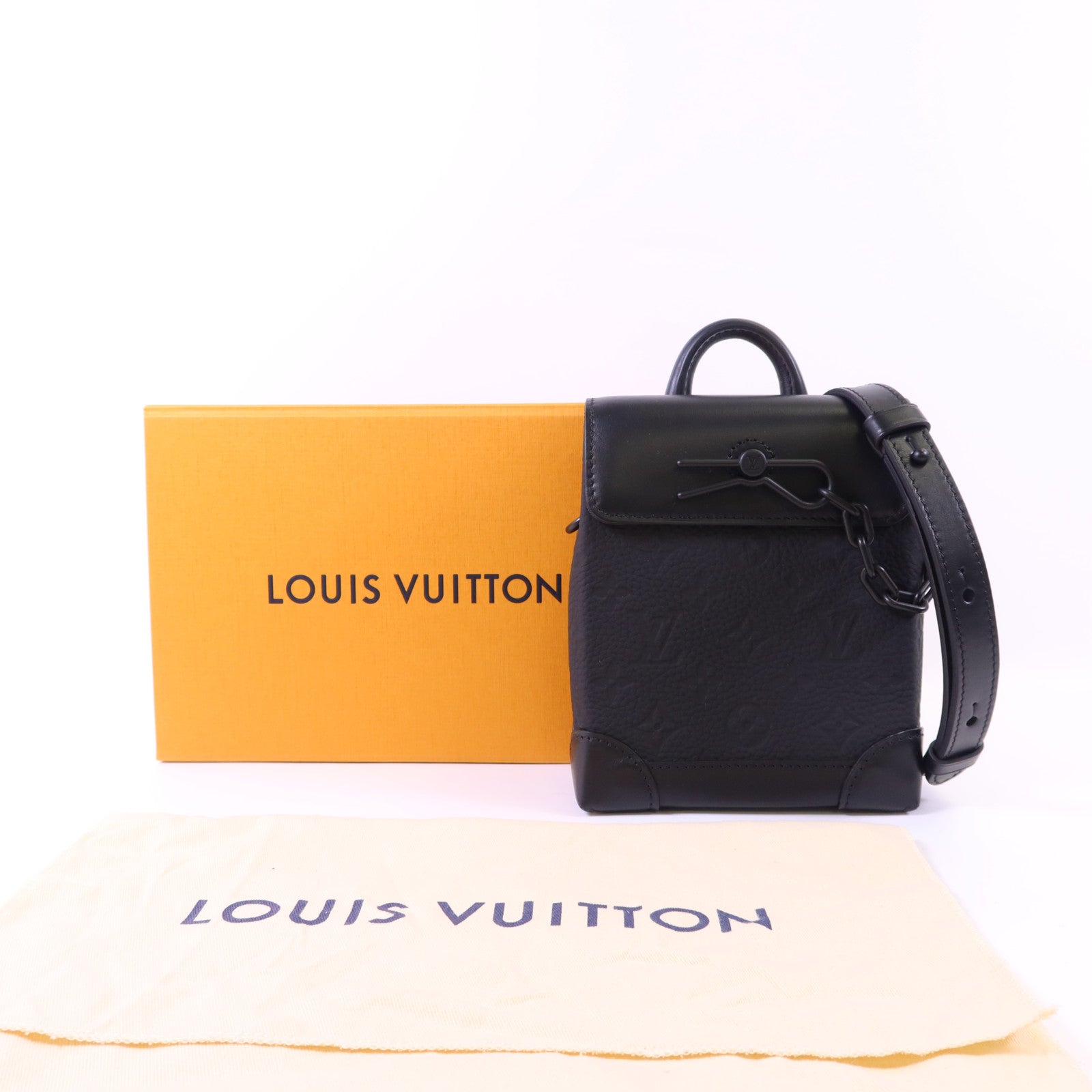 LOUIS VUITTON Monogram Taurillon Nano Steamer肩背袋