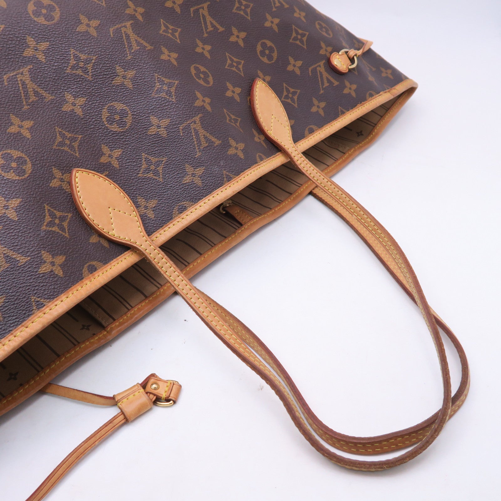 LOUIS VUITTON 【激減優惠】Monogram Neverfull GM金扣手挽袋啡色