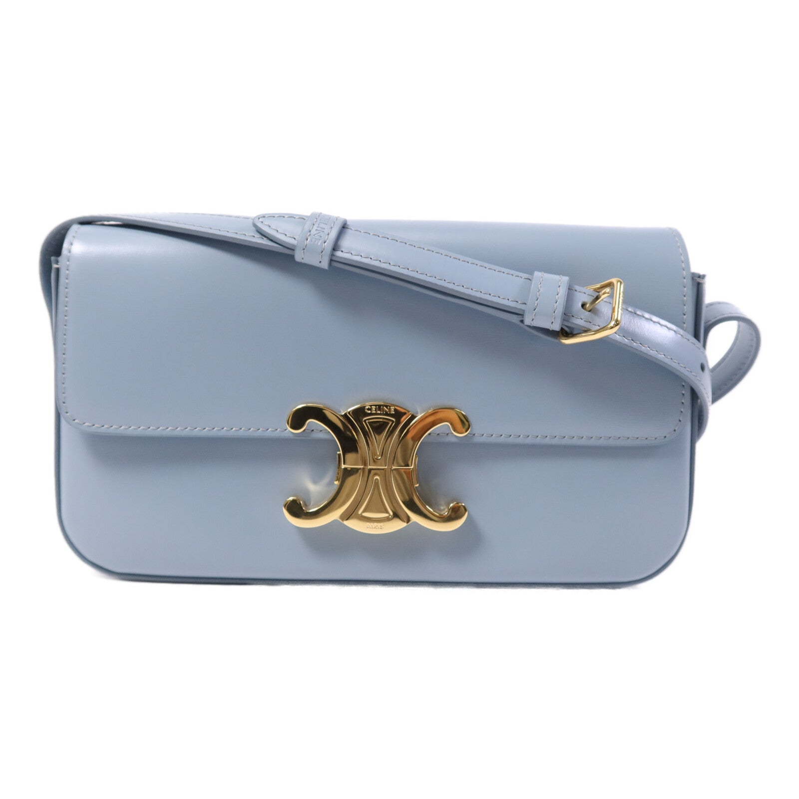 CELINE 【激減優惠】牛皮皮革Claude金扣肩背袋