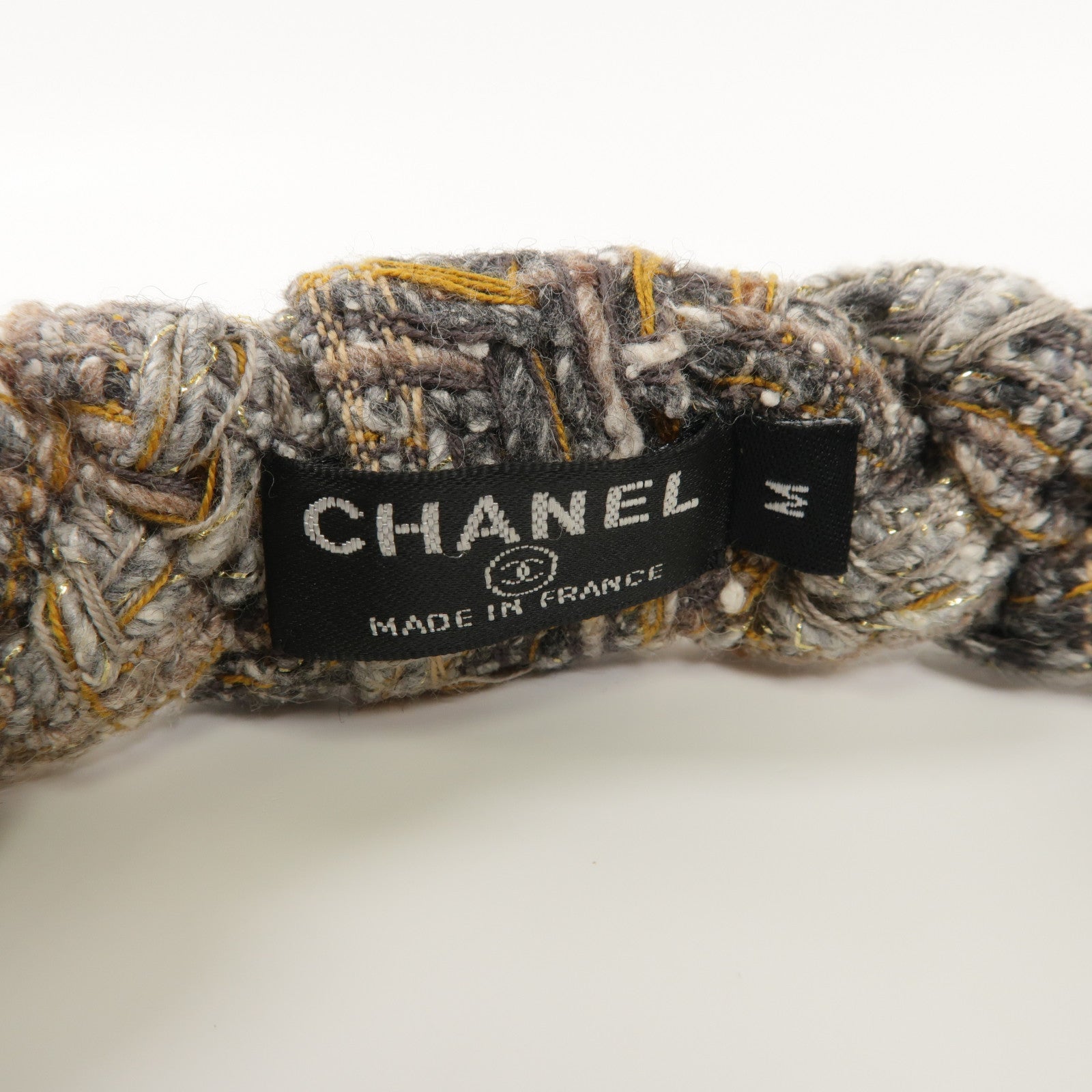 CHANEL CC Hair Accessory Tweed Grey