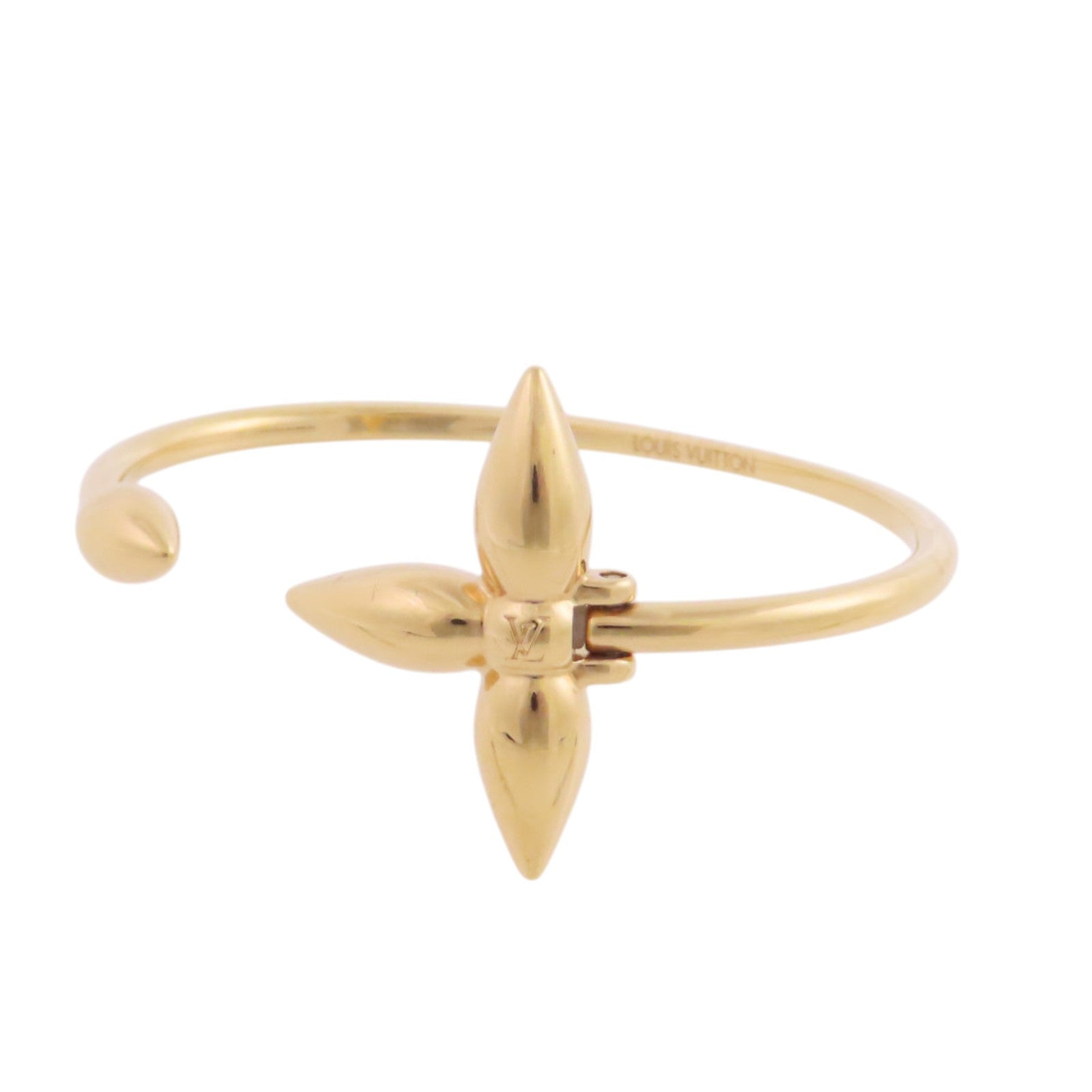 LOUIS VUITTON 金屬Rigid Louisette Bangle金扣手鐲