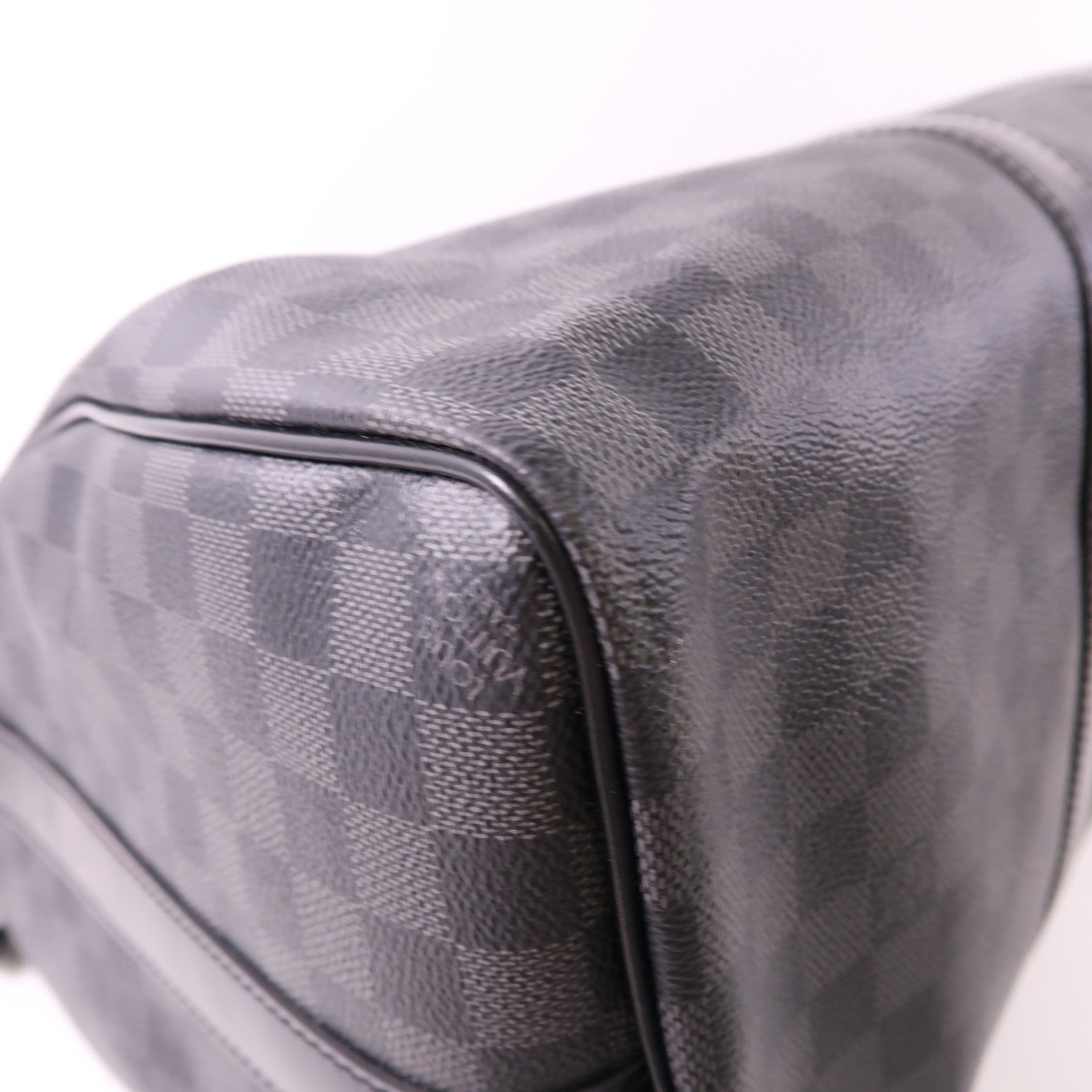 LOUIS VUITTON Damier Graphite Keepall 45 Bandouliere銀扣手挽肩背兩用袋