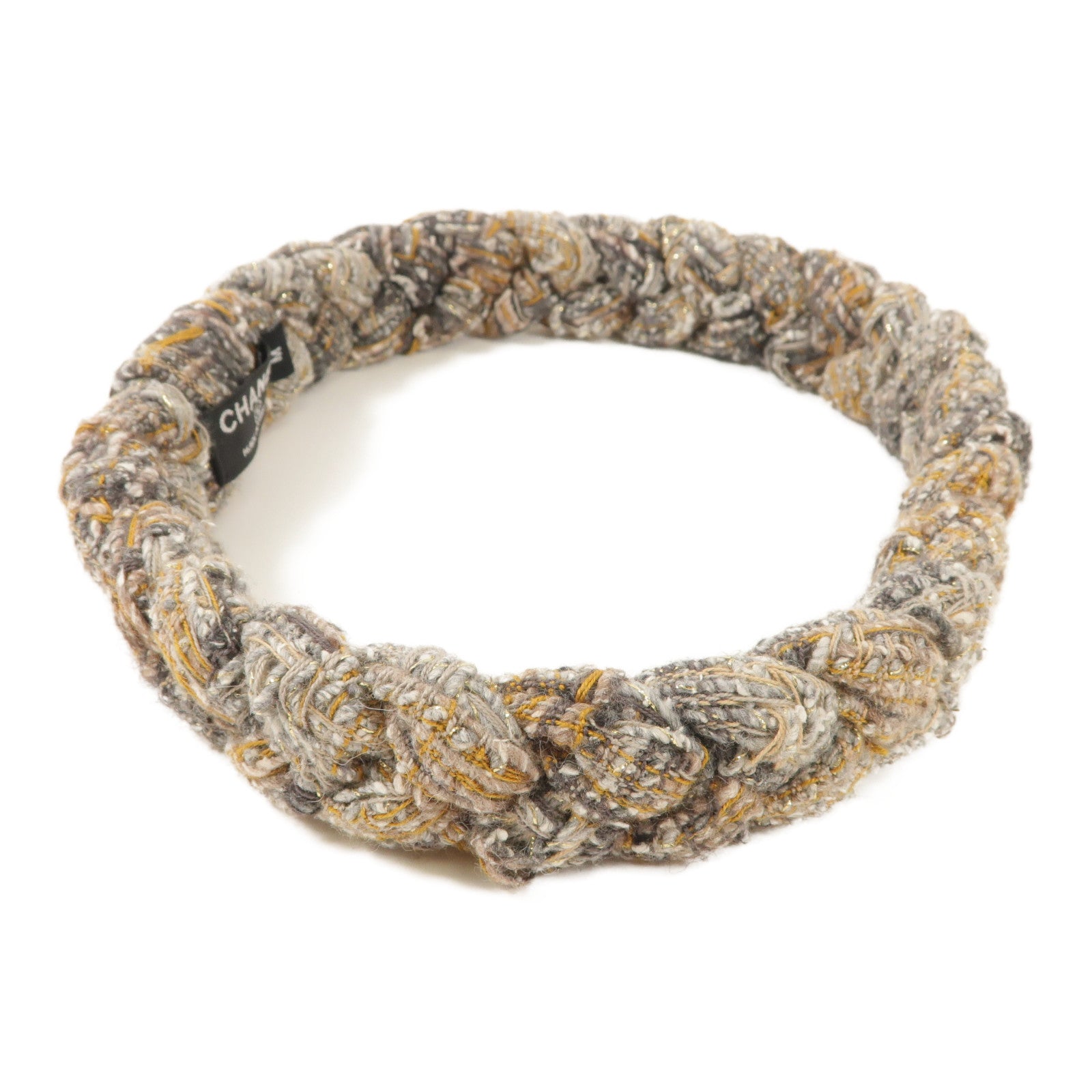 CHANEL CC Hair Accessory Tweed Grey