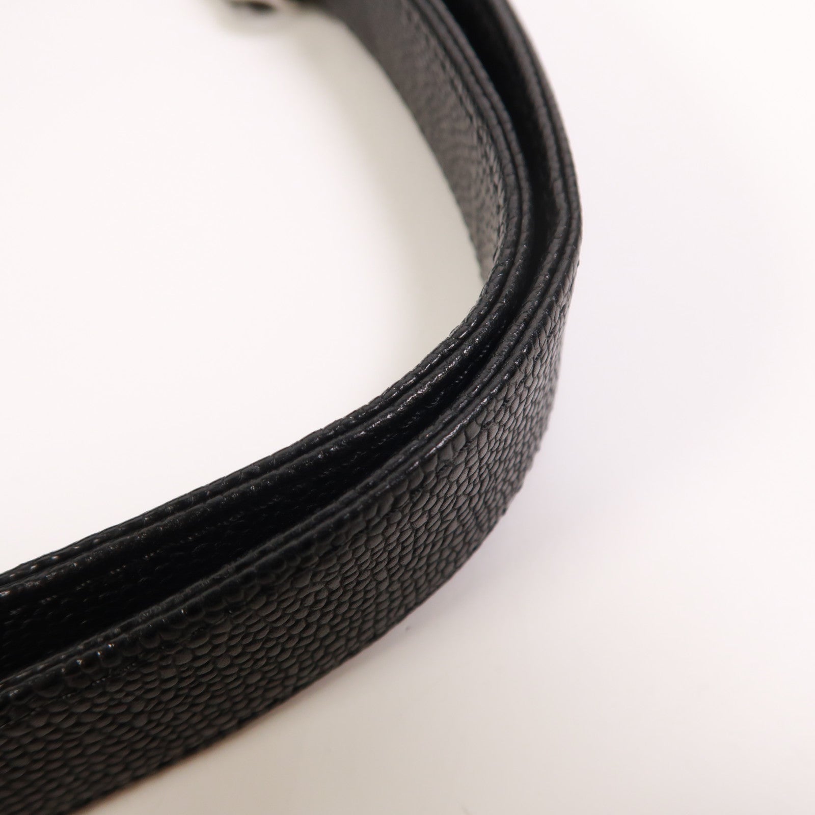 CHANEL 牛皮皮革GST Grand Shopping Tote Bag銀扣鏈帶肩背袋