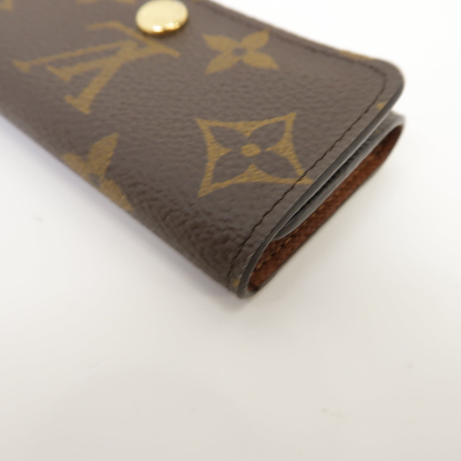 LOUIS VUITTON Monogram Key Holder金扣鑰匙套啡色