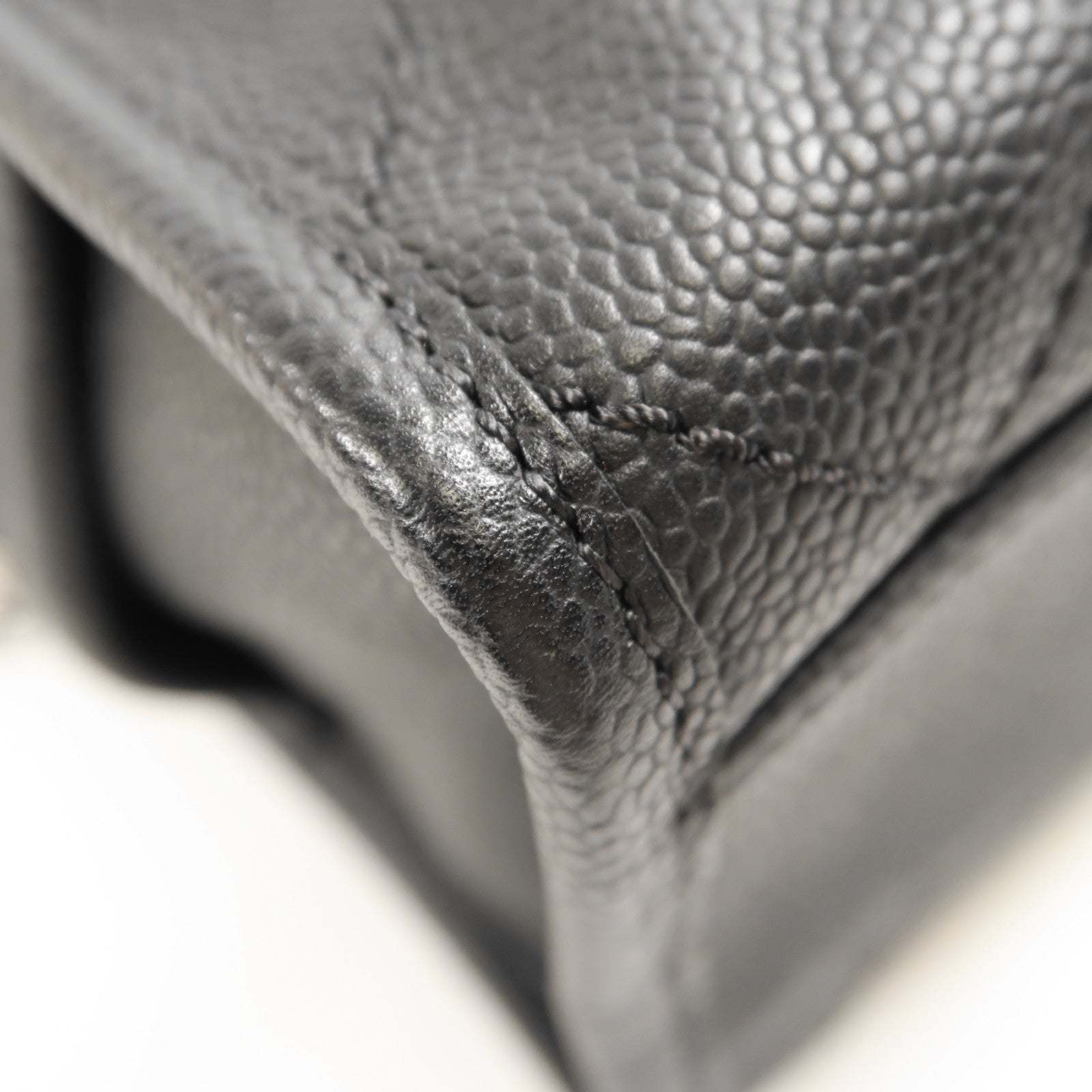CHANEL 牛皮皮革Shoulder Bag銀扣手挽肩背兩用袋