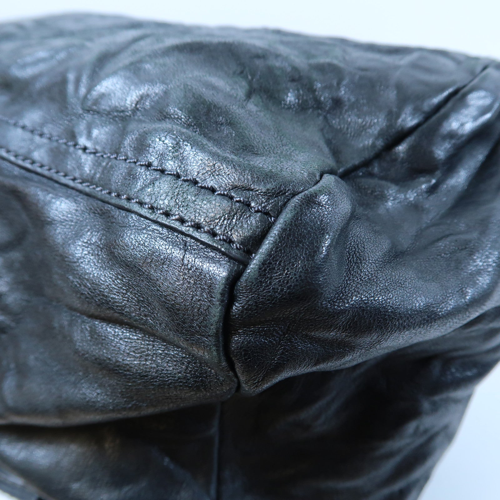 GIVENCHY 【激減優惠】牛皮皮革2 Way Shoulder Bag銀扣手挽肩背兩用袋黑色