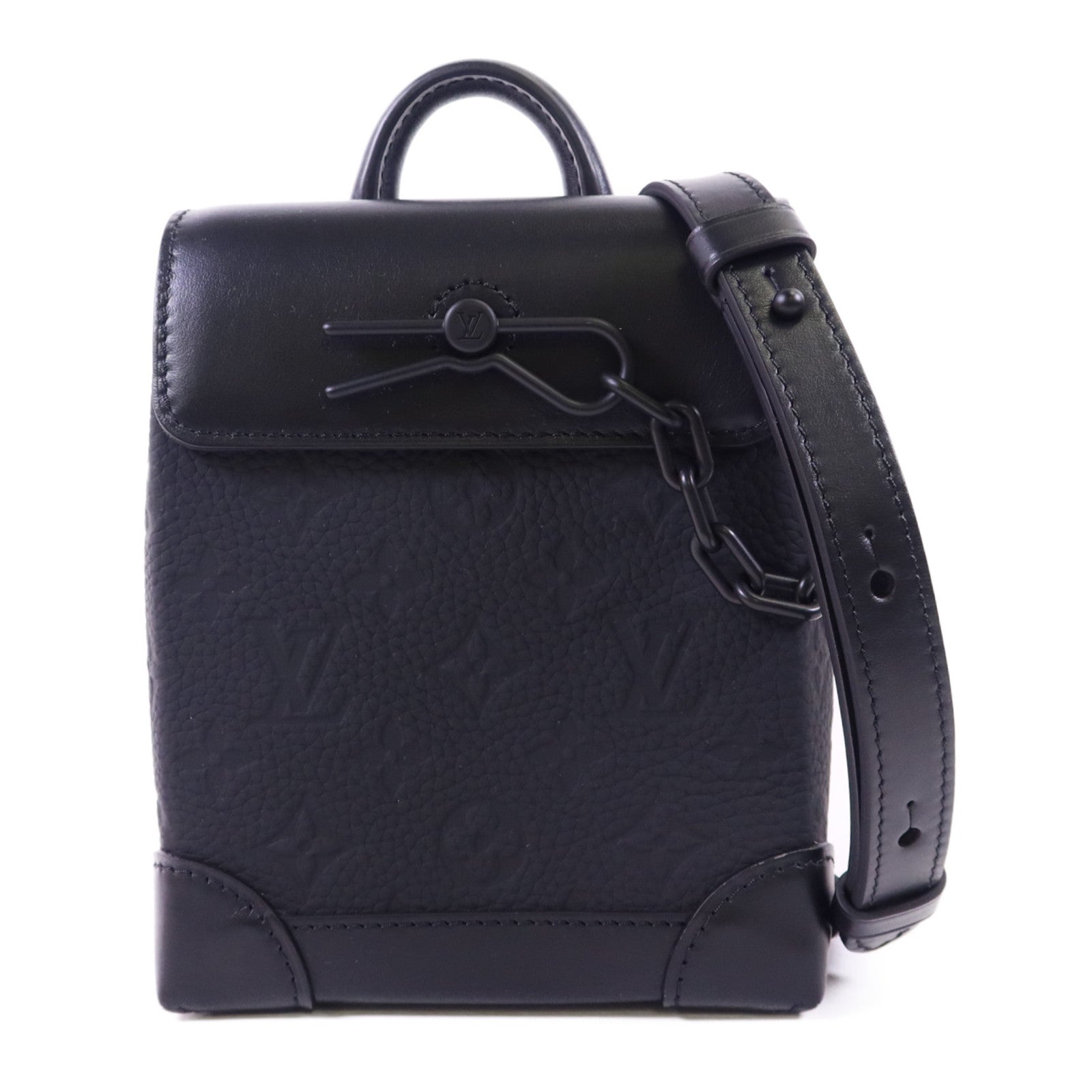 LOUIS VUITTON Monogram Taurillon Nano Steamer肩背袋