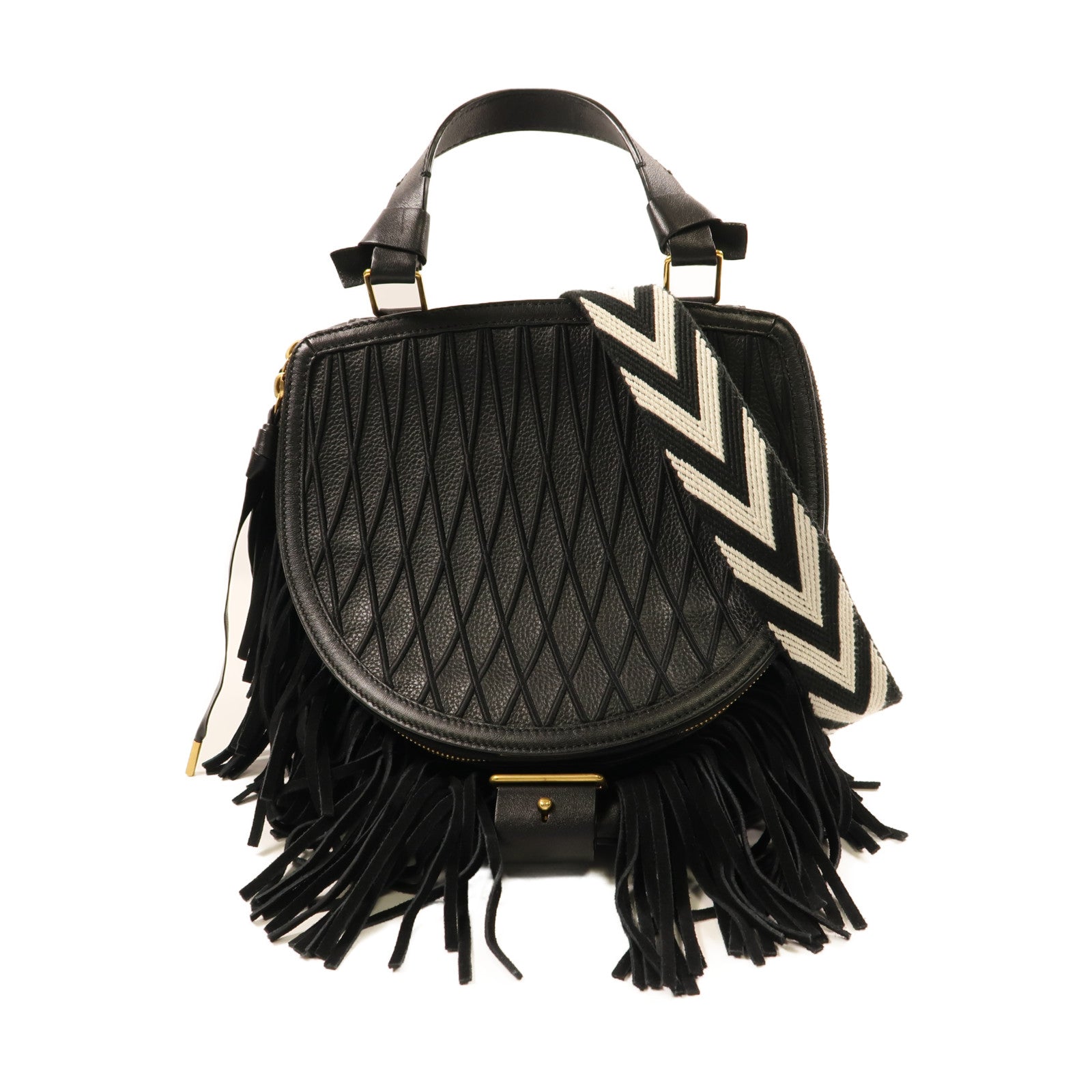 BALLY 牛皮皮革Shoulder Bag金扣手挽肩背兩用袋黑色