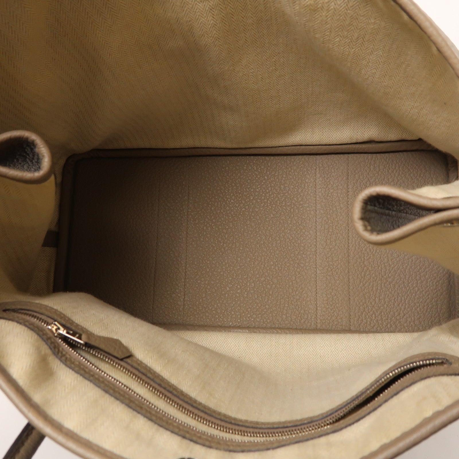 HERMES Negonda皮革Garden Party PM銀扣手挽袋Gris Asphalt