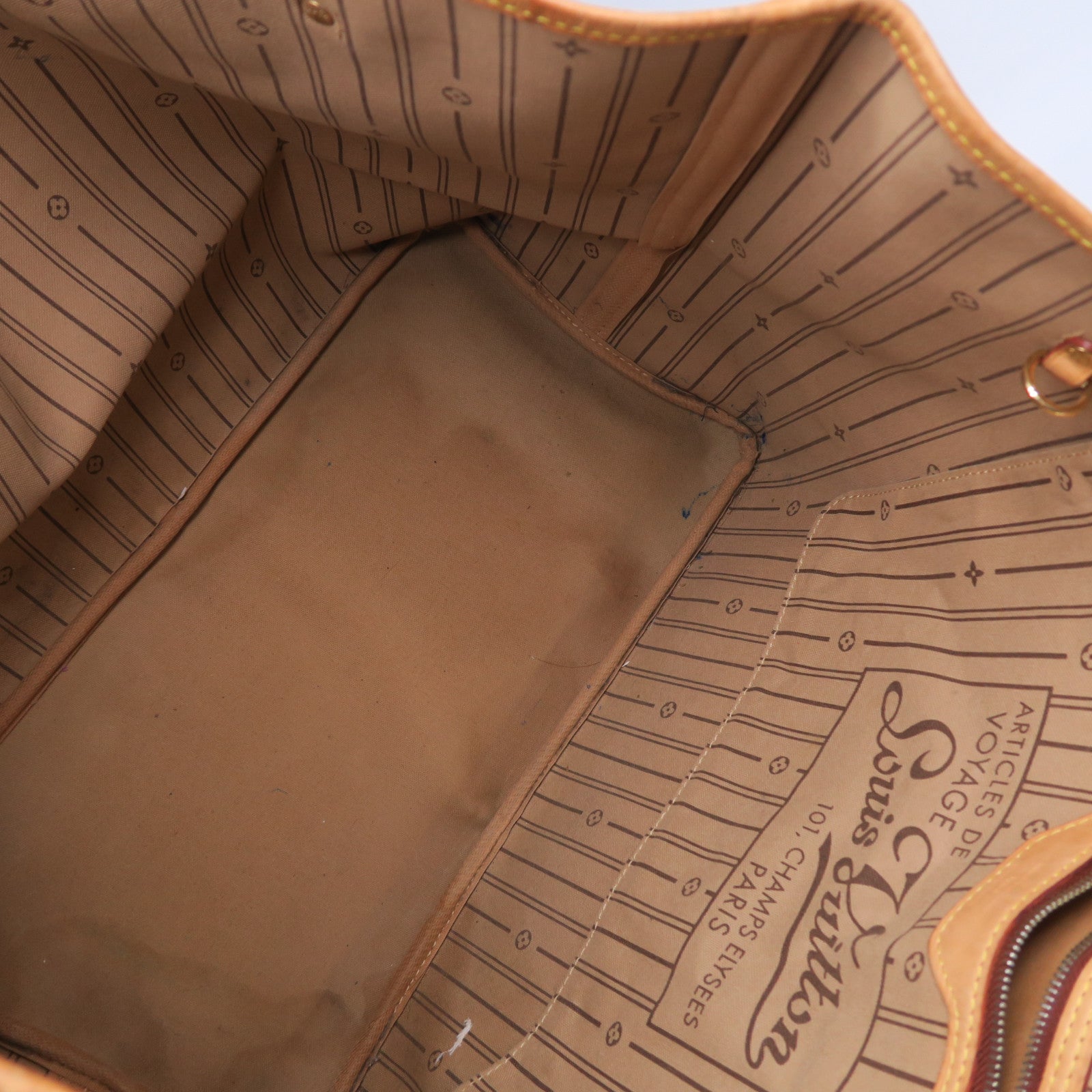 LOUIS VUITTON 【激減優惠】Monogram Neverfull GM金扣手挽袋啡色