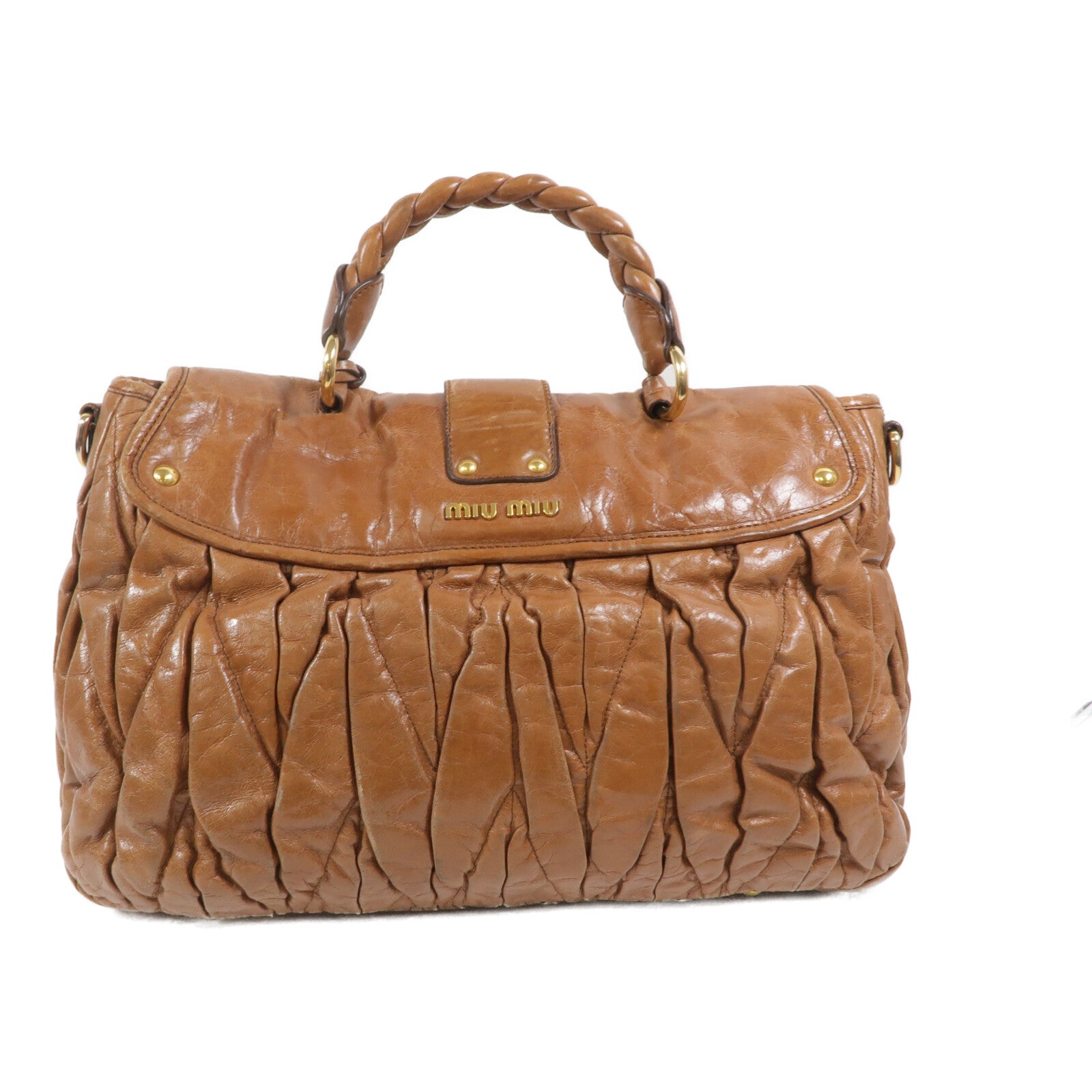 Miu Miu 牛皮皮革Shoulder Bag手挽肩背兩用袋