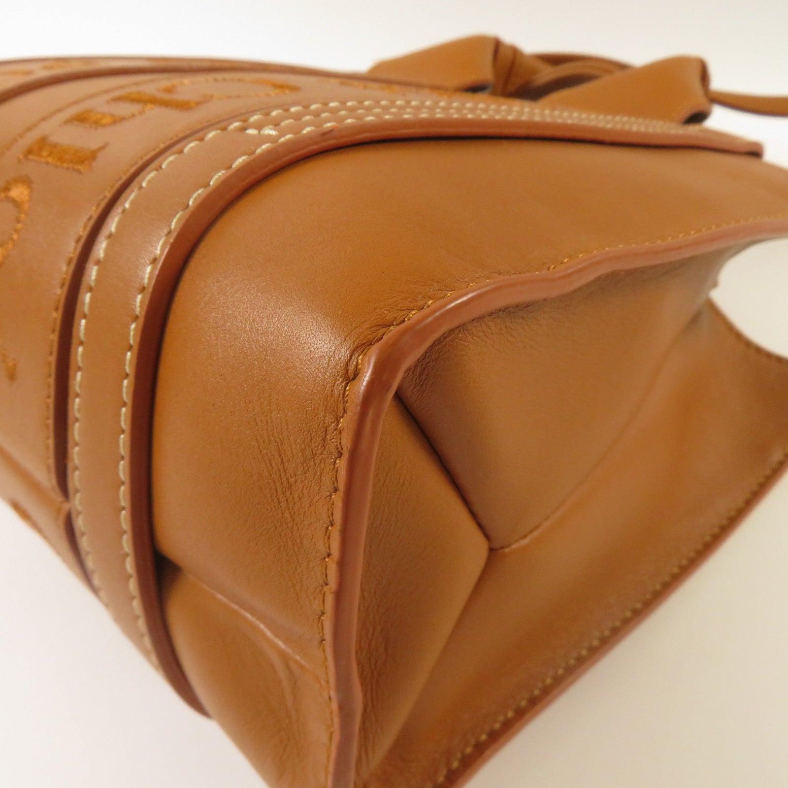 Chloe **【激減優惠】牛皮皮革Tote Bag金扣手挽肩背兩用袋啡色